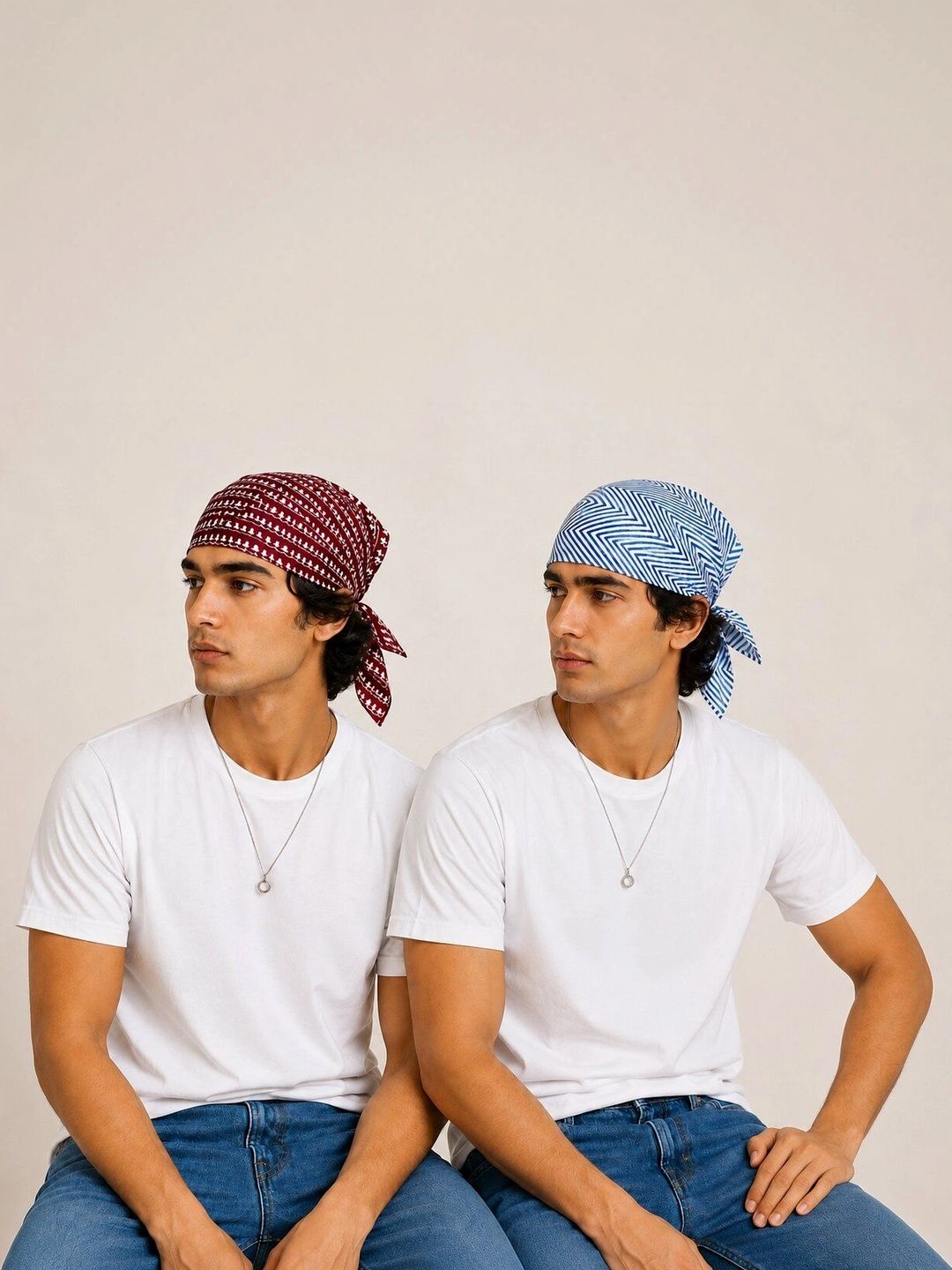 HOUSE OF PEHNAVA Men Printed Scarf-picture-18