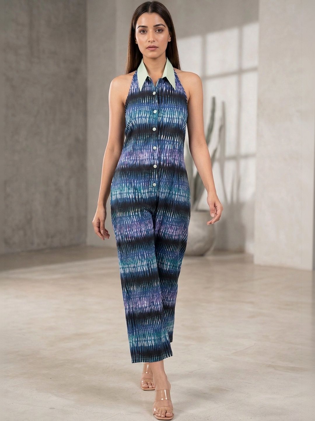 Purple Haze Halter Neck Printed Basic Jumpsuit-picture-21