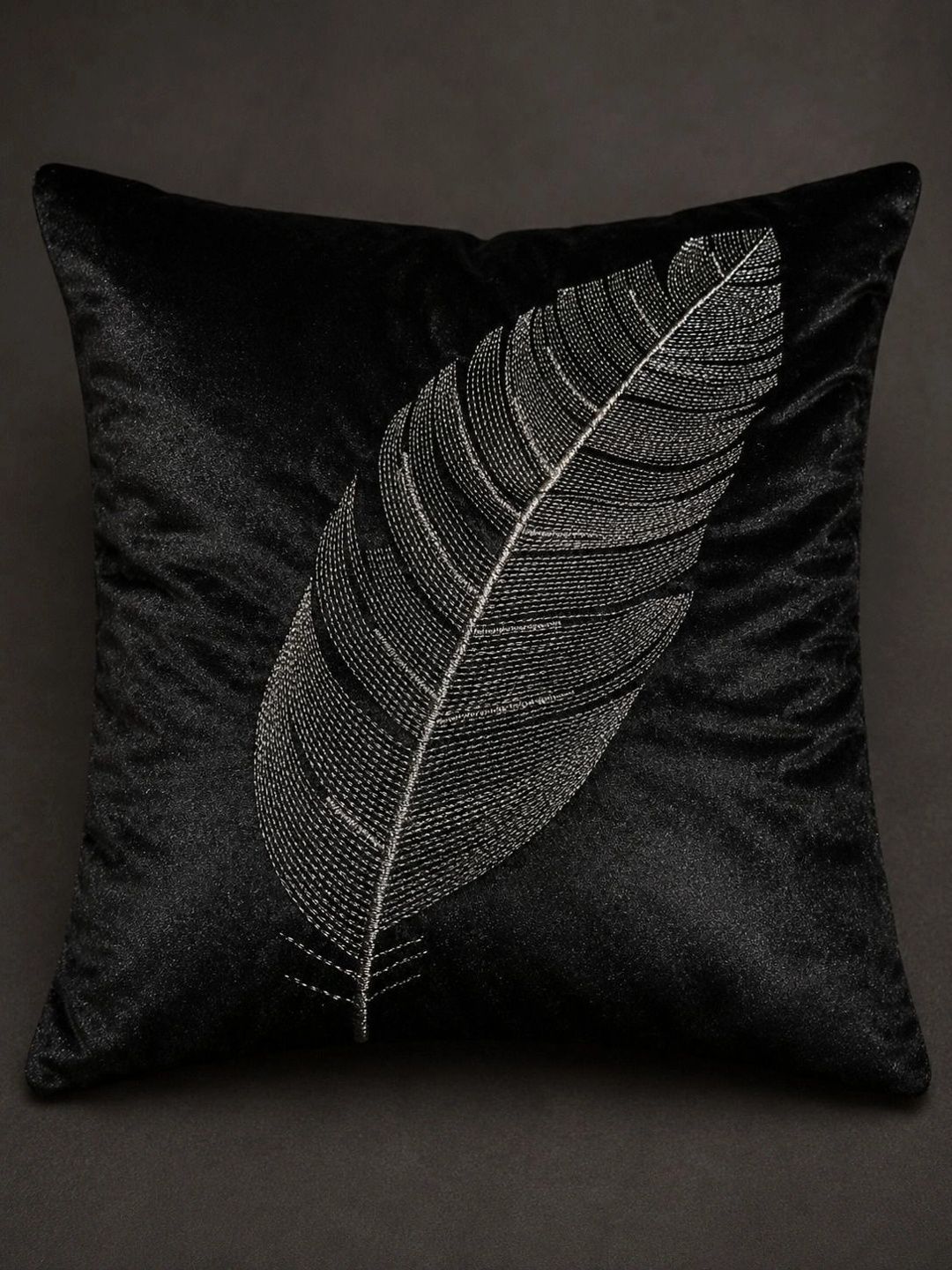 VORNEXA Black Velvet Square Cushion Covers-image-34