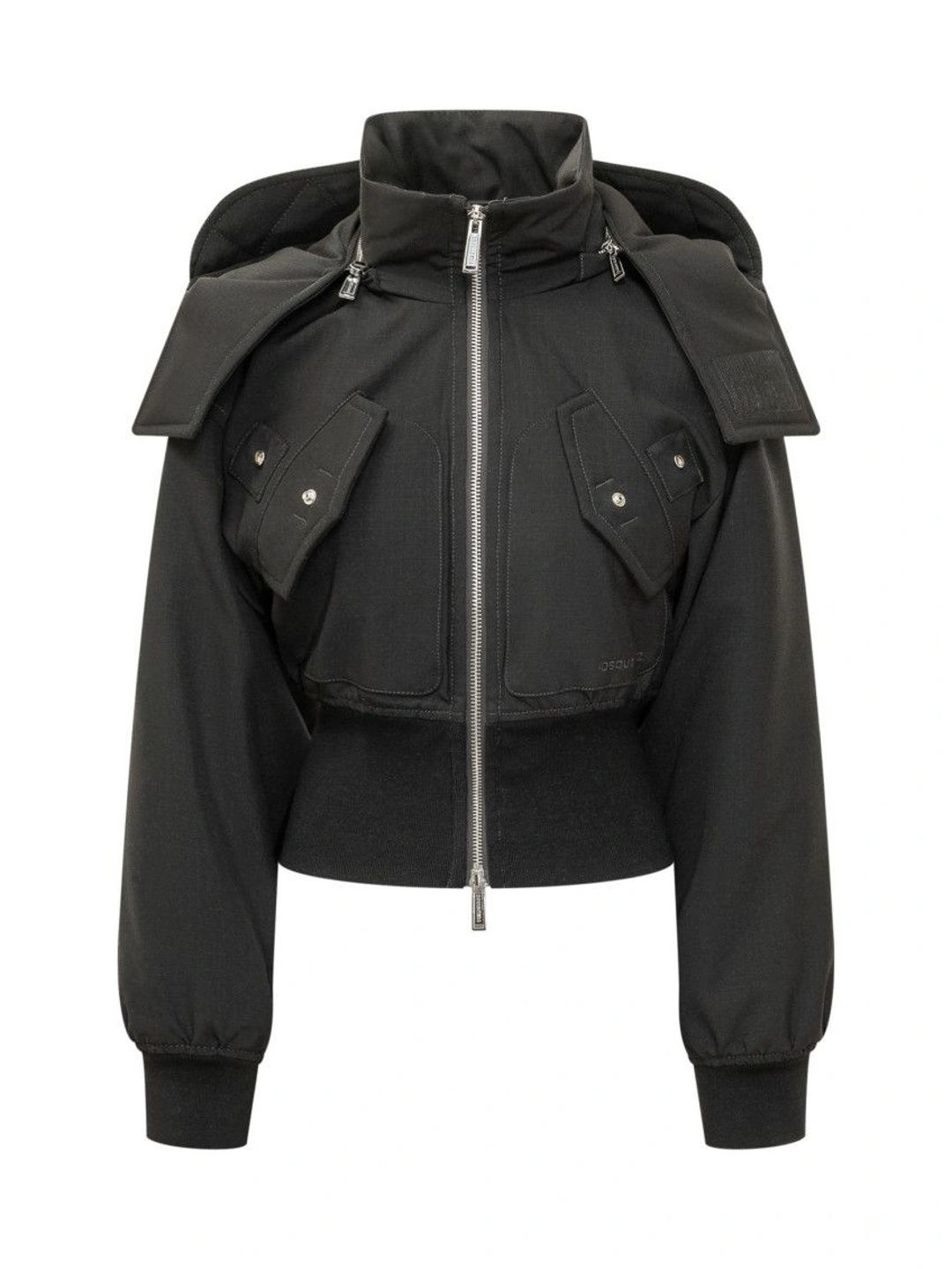 Dsquared2 Women Woollen Crop Bomber Jacket-picture-57