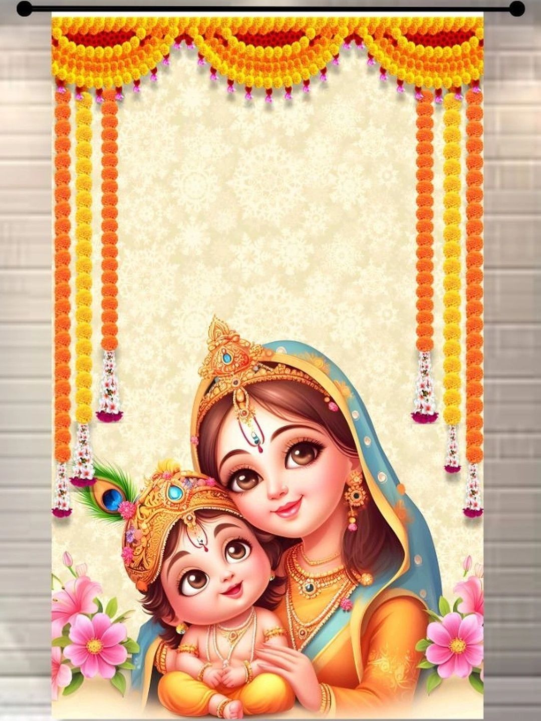 DHARA CREATION Yellow Printed Wall Hangings-picture-15