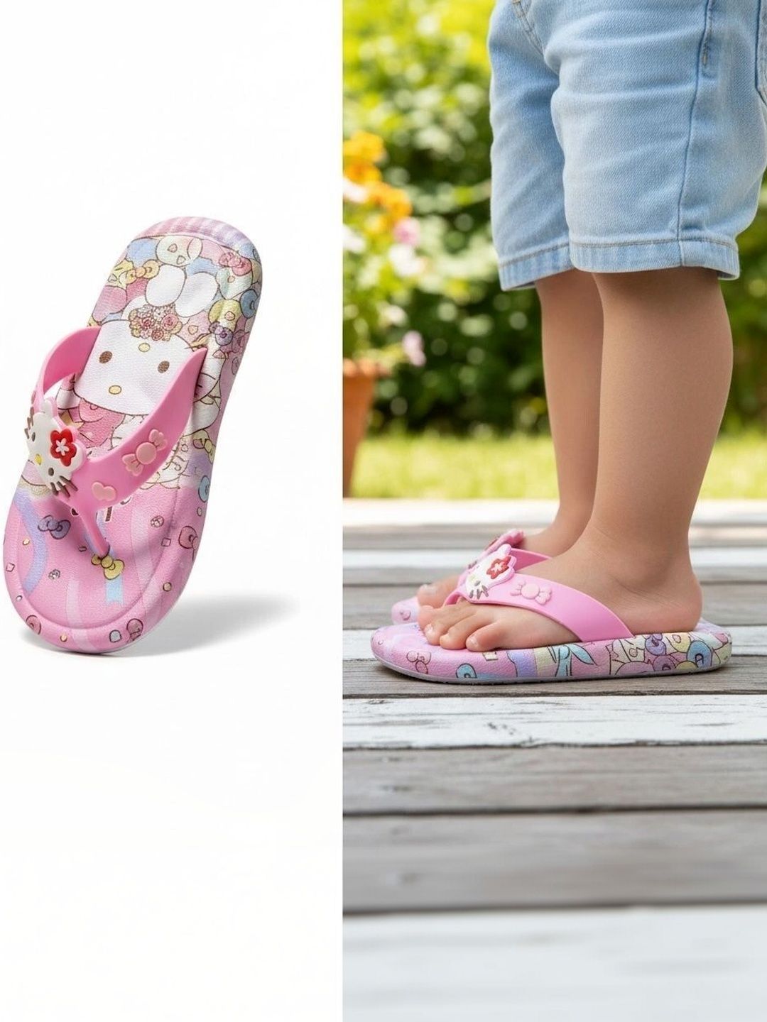 BAESD Girls Printed Thong Flip-Flops-picture-34