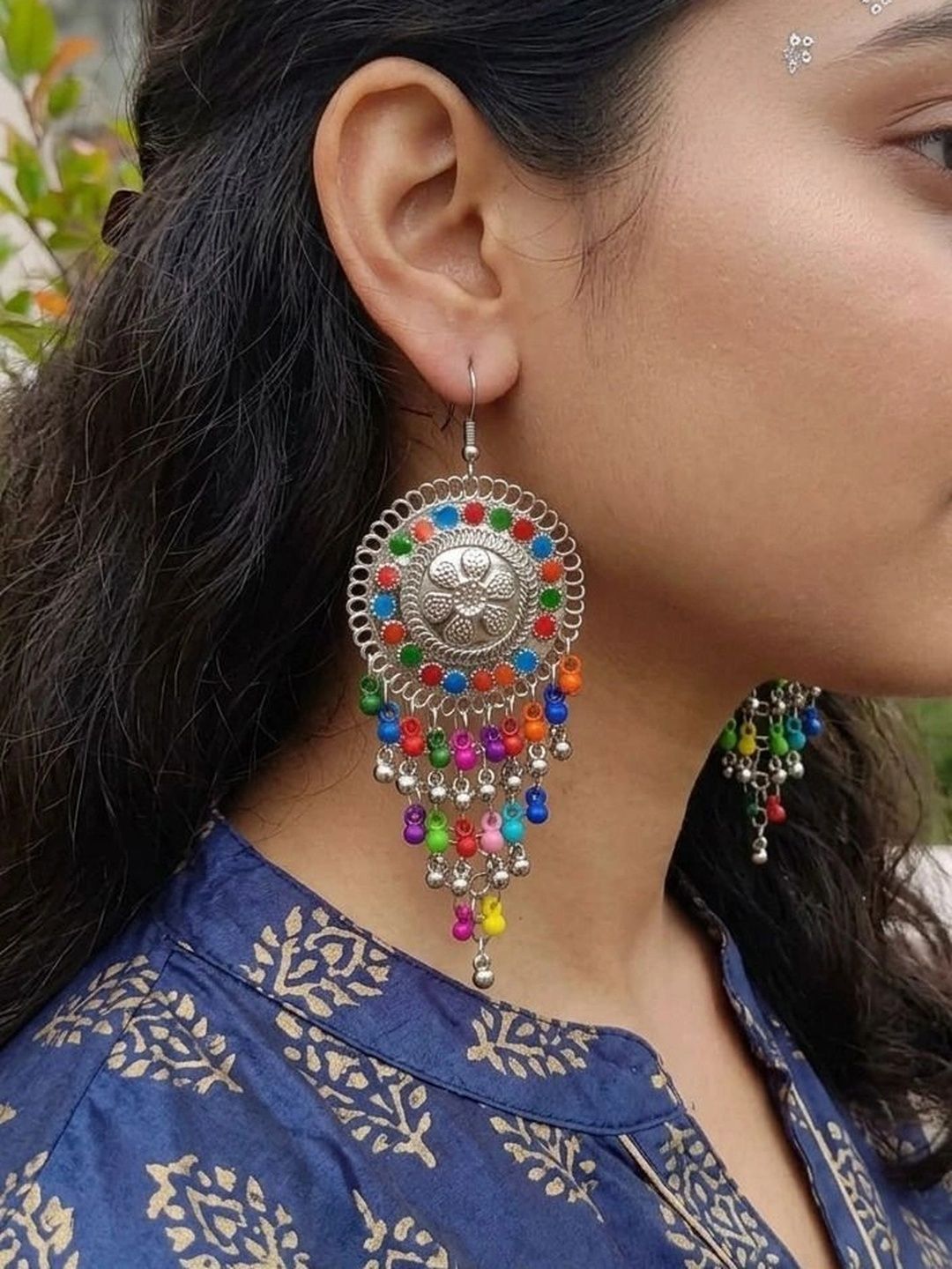 Nityakshi Circular Drop Earrings-picture-47