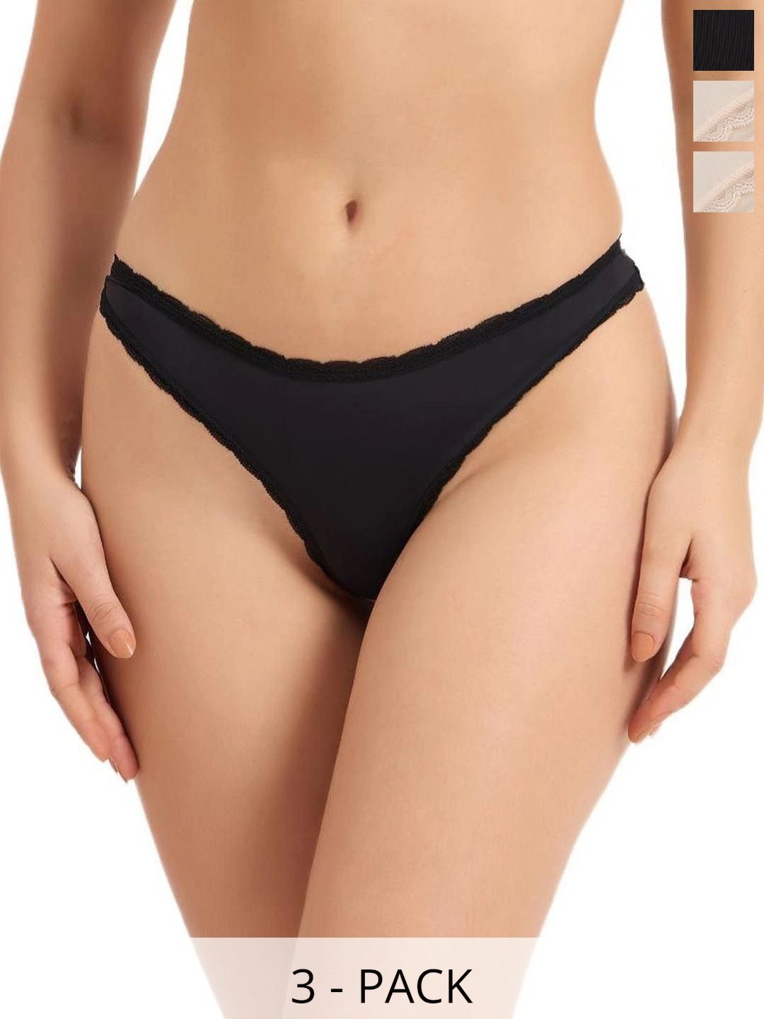 GUESS Women Pack of 3 Assorted Thongs-image-16