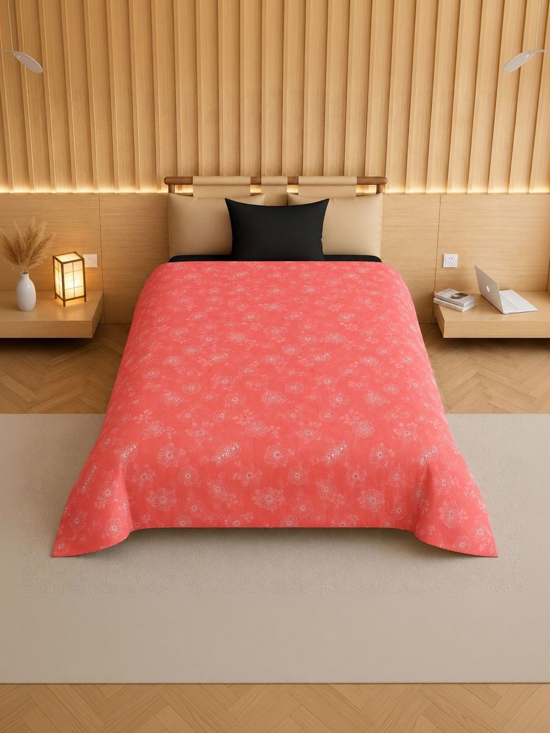 TINDLER KNOTS Red Floral Printed Single Duvet Cover-picture-21