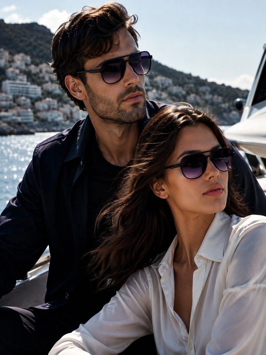 Moda Rapido Unisex Purple Lens & Black Aviator Sunglasses with-image-17