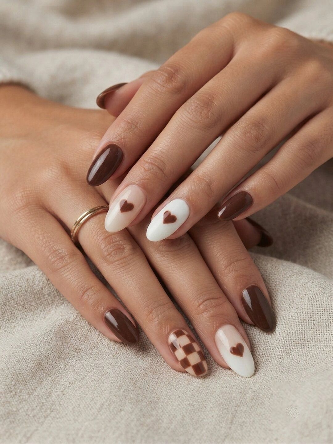 Krelin Set Of 24 Reusable Artificial Press On Nails - Chocolate Brown-picture-44