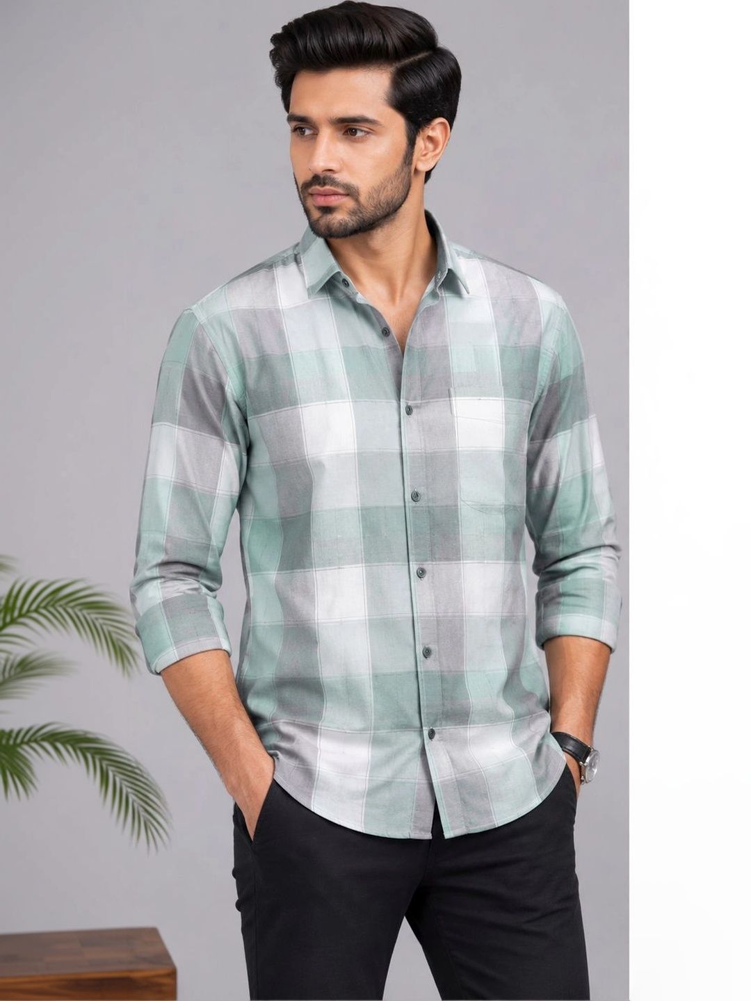 Metronaut Men Checked Casual Shirt-image-34