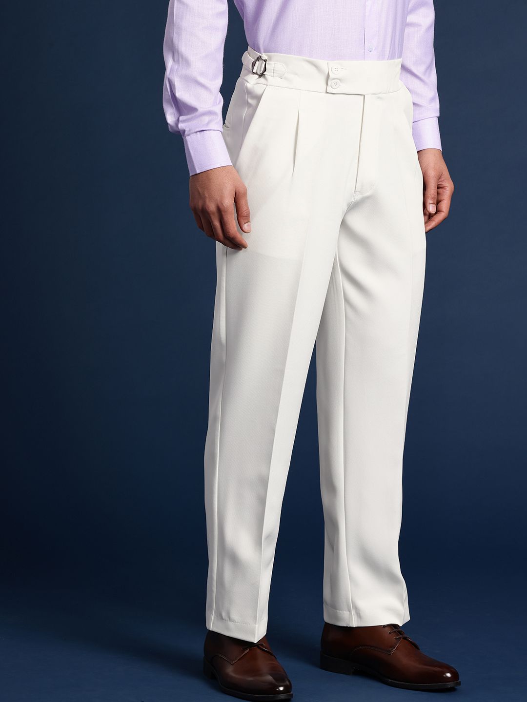 DIVISIVE Men Comfort Fit Pleated Trousers-picture-28