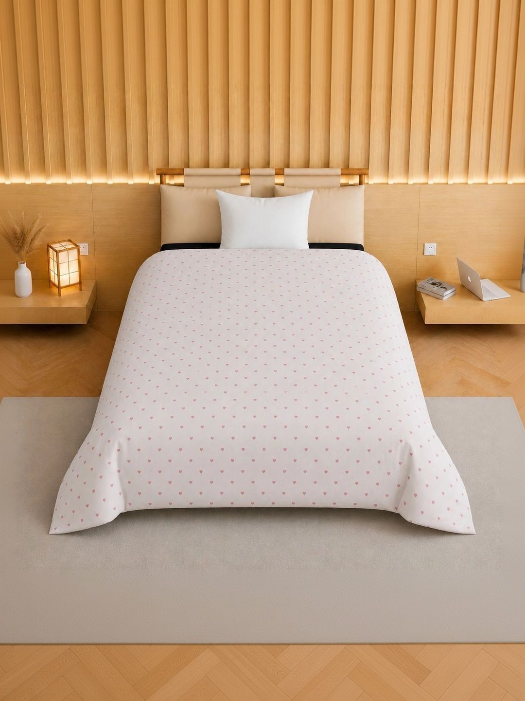 TINDLER KNOTS White & Pink Printed Single Duvet Cover-picture-25