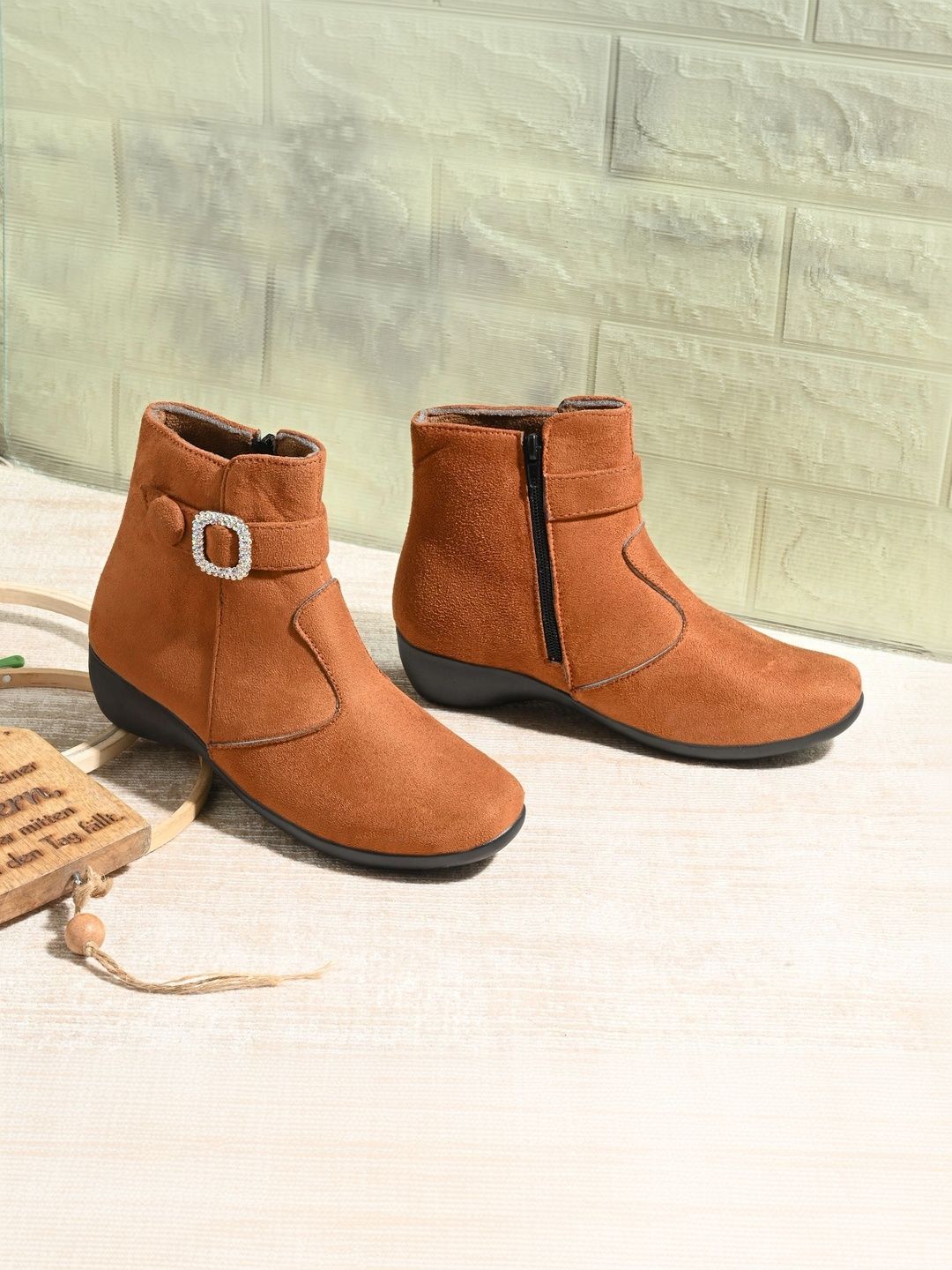 The Roadster Lifestyle Co Women Round Toe Zip Boots-image-23