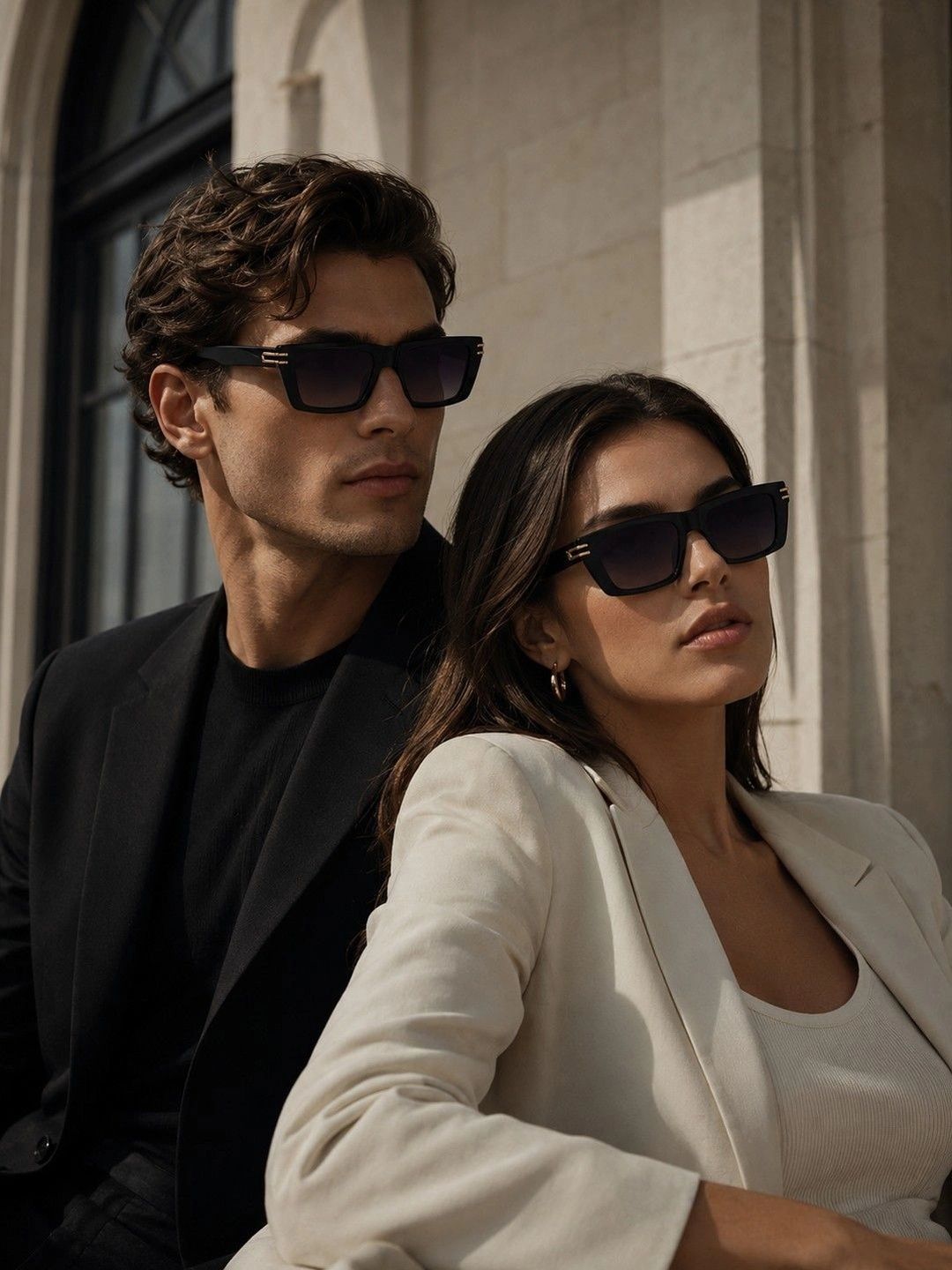 Moda Rapido Unisex Black Lens & Black Rectangle Sunglasses with-image-20