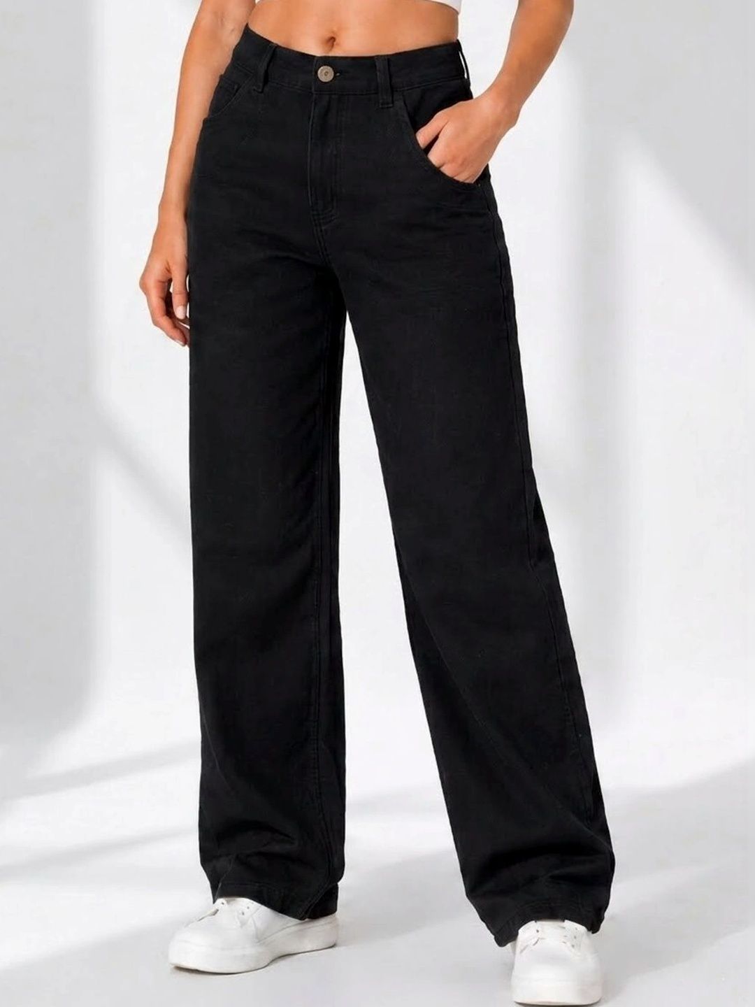 HERE&NOW Women Classic Regular Fit Mid-Rise Stretchable Jeans-picture-55