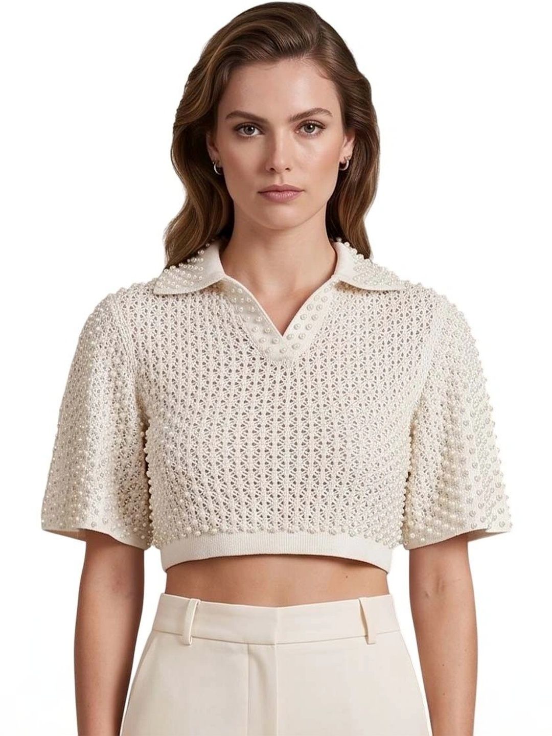 Giuseppe Di Morabito Women Crop Pullover with Embellished Detail-picture-21