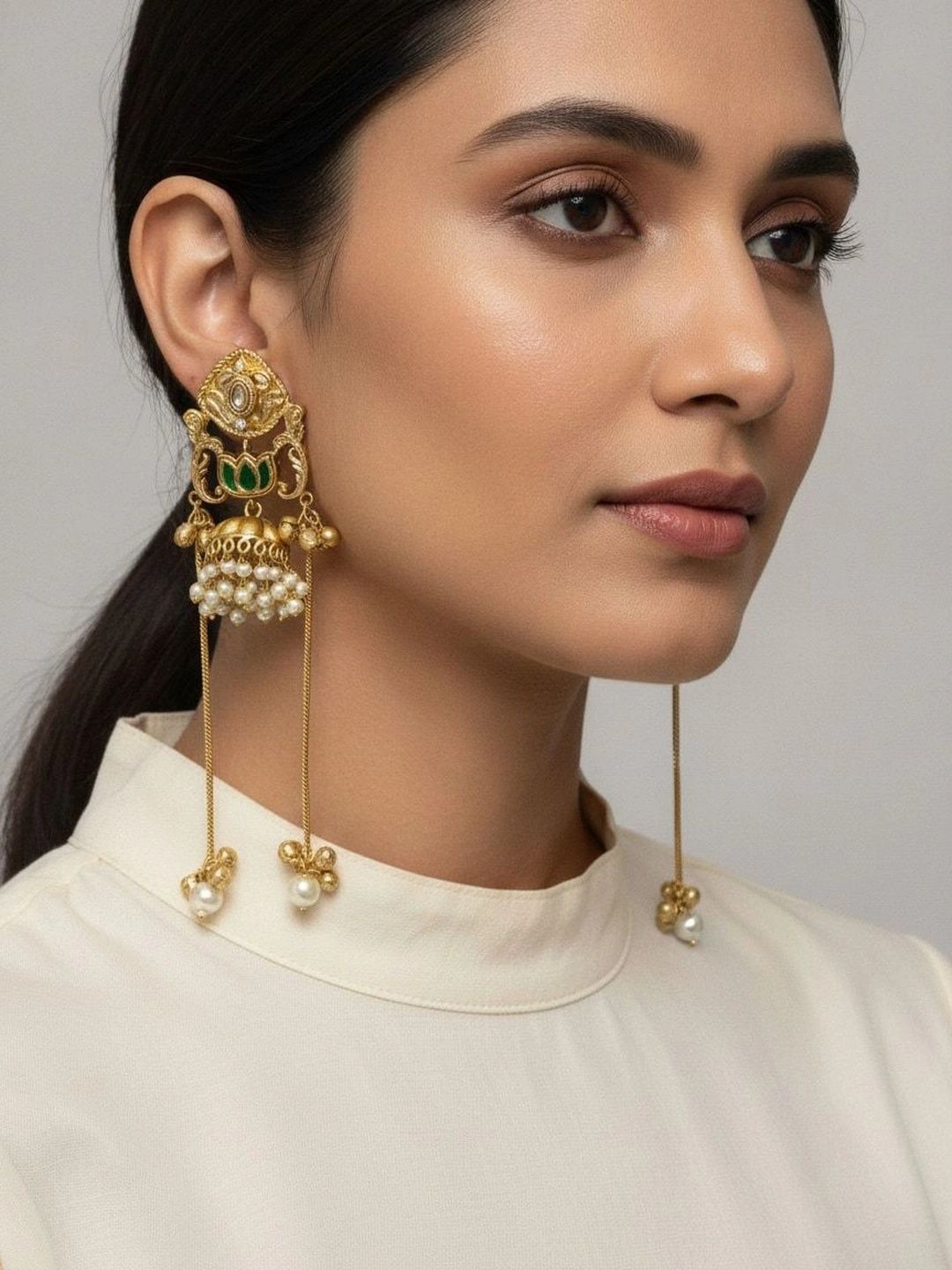 9ROCK Circular Jhumkas Earrings-picture-22