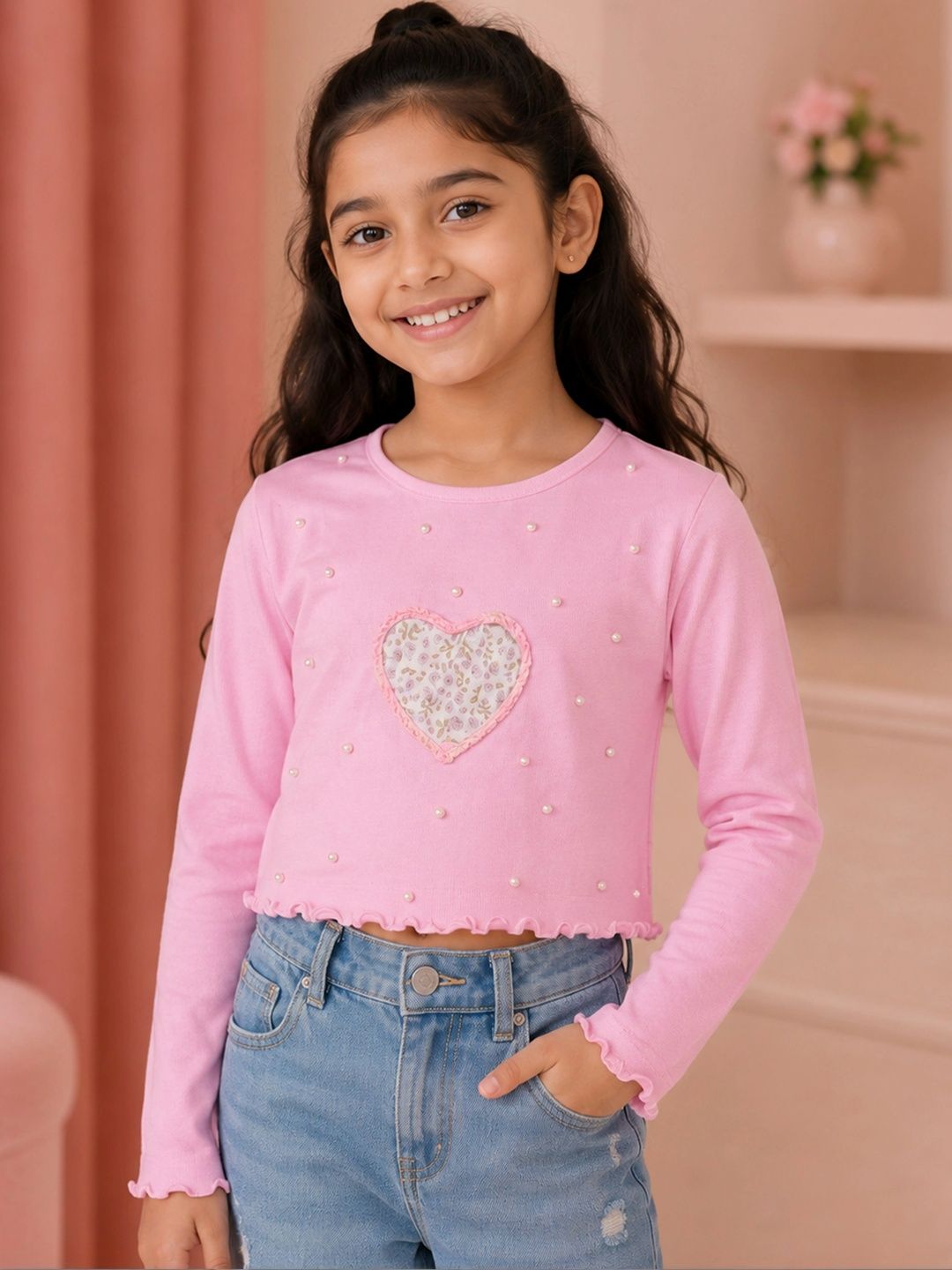 KiddoPanti Girls Floral Printed T-shirt-picture-23