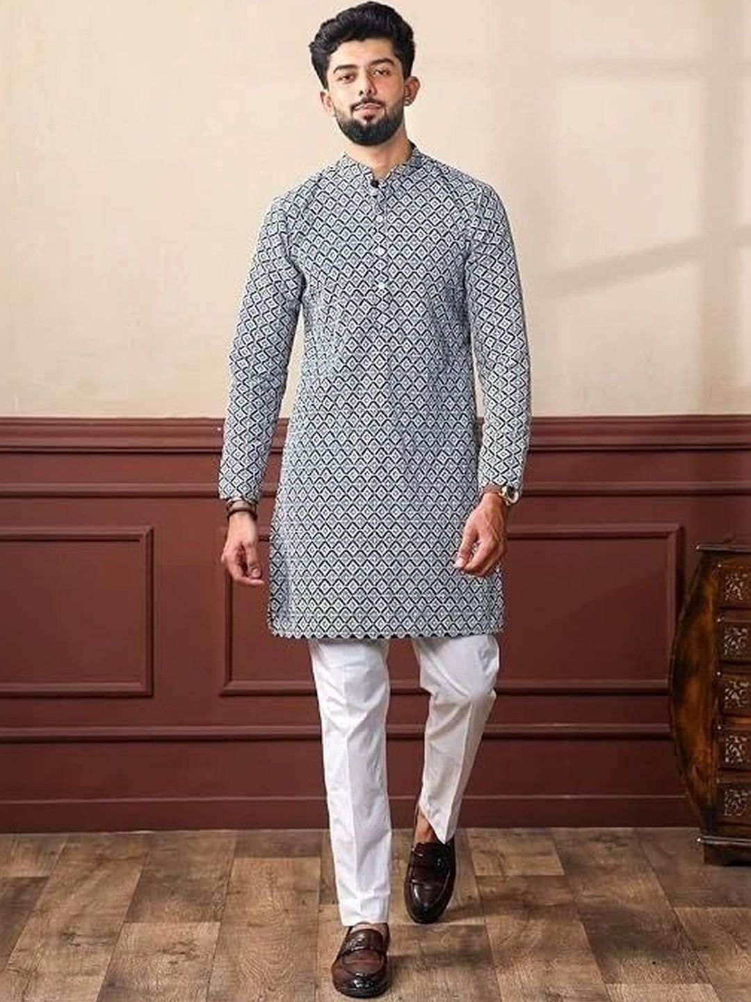Anouk Men Geometric Printed Kurta-picture-30