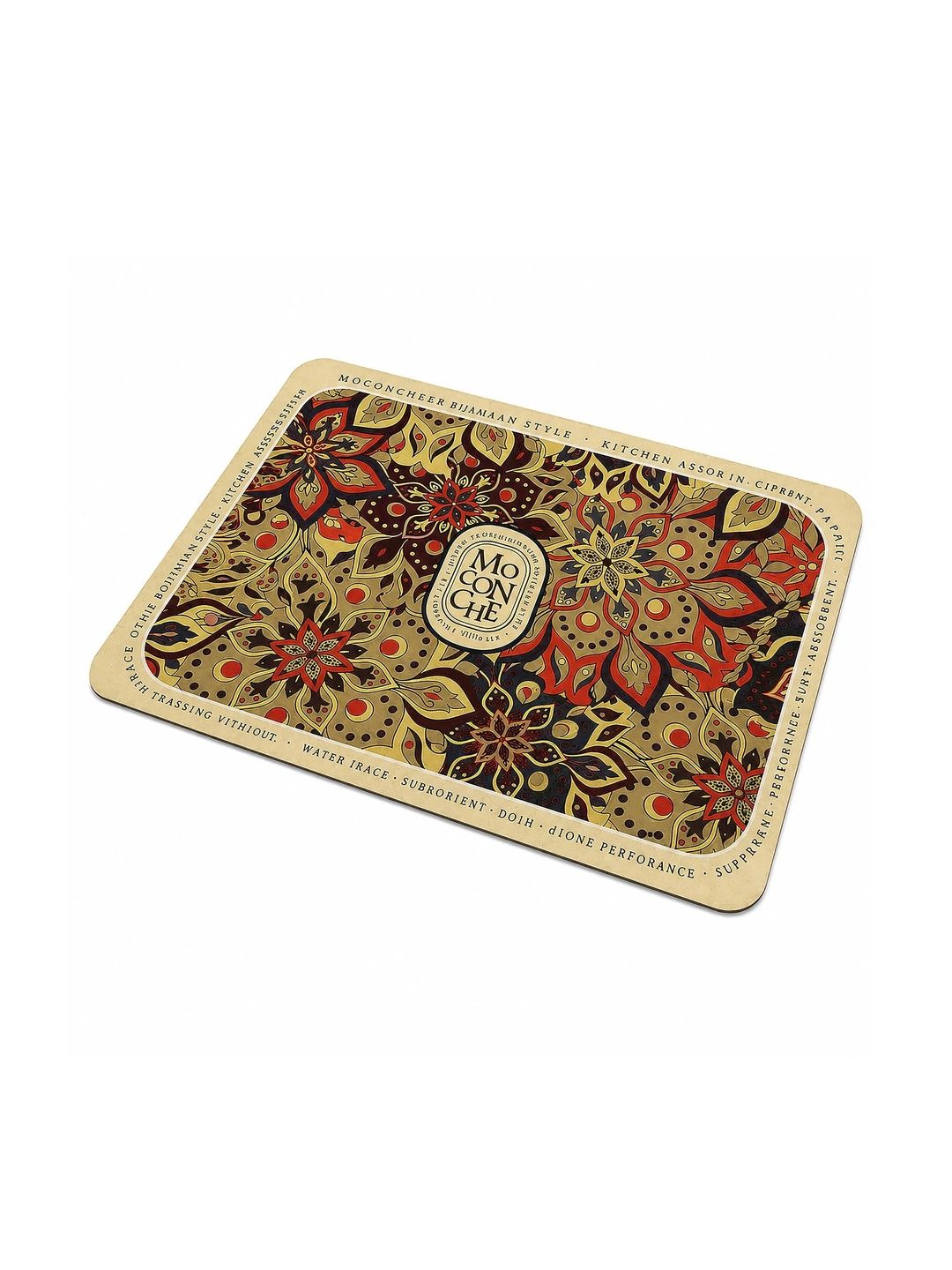 LUXEHOME INTERNATIONAL Red & Yellow Printed Anti-Skid Kitchen Mats-picture-28
