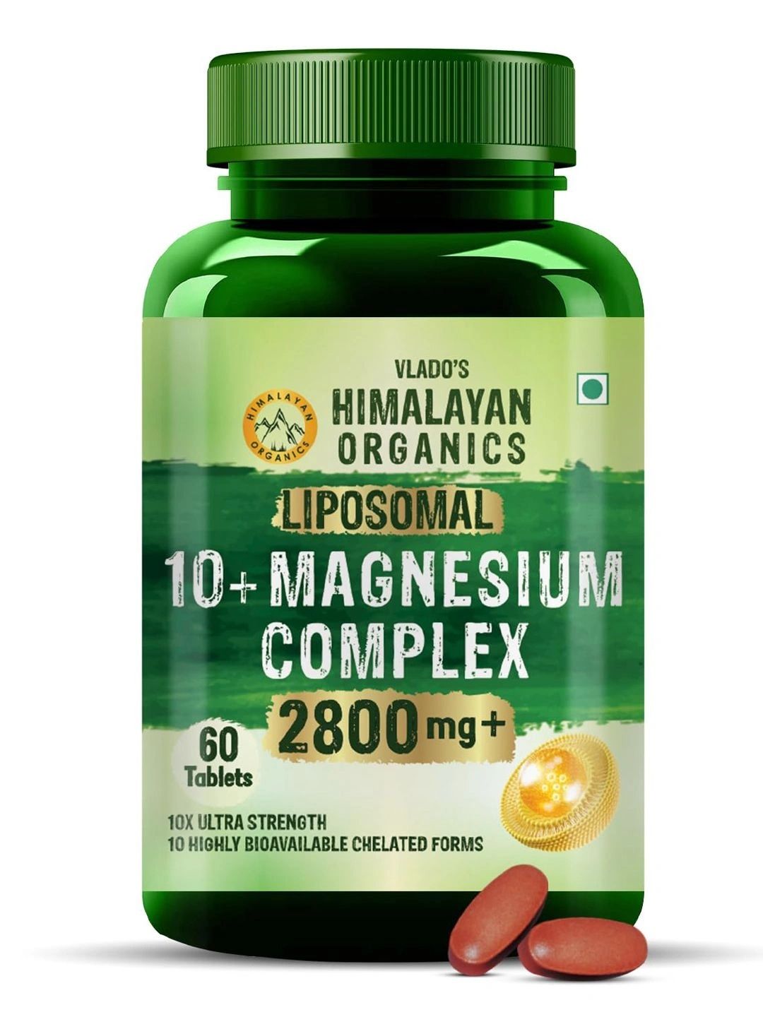 Vlados Himalayan Organics Magnesium Complex 2800mg with Vitamin D3 & B12 - 60 Veg Tablets-picture-15