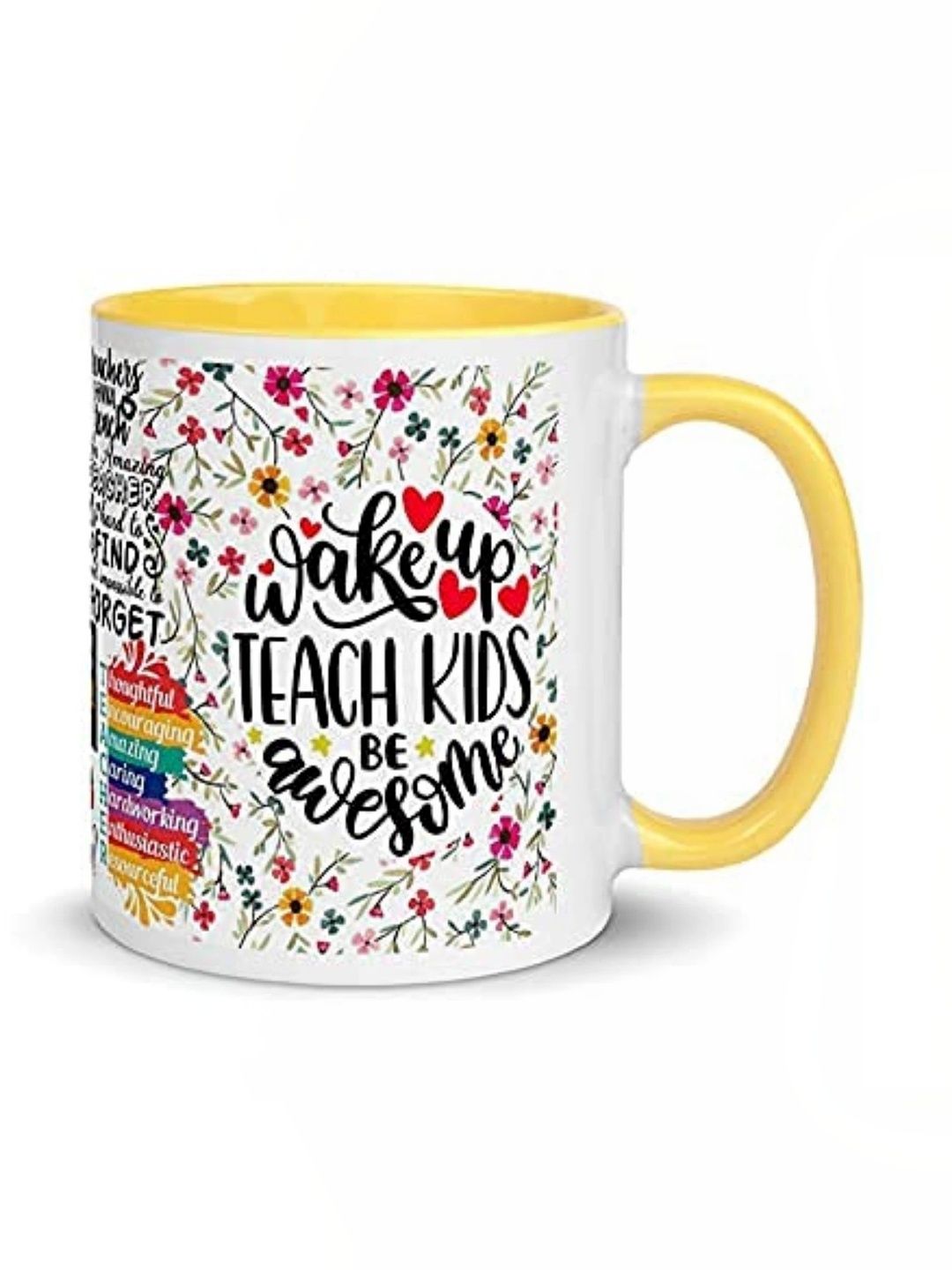 TAJNAN Yellow Text or Slogans Printed Ceramic Glossy Mugs Set of Cups and Mugs-picture-41