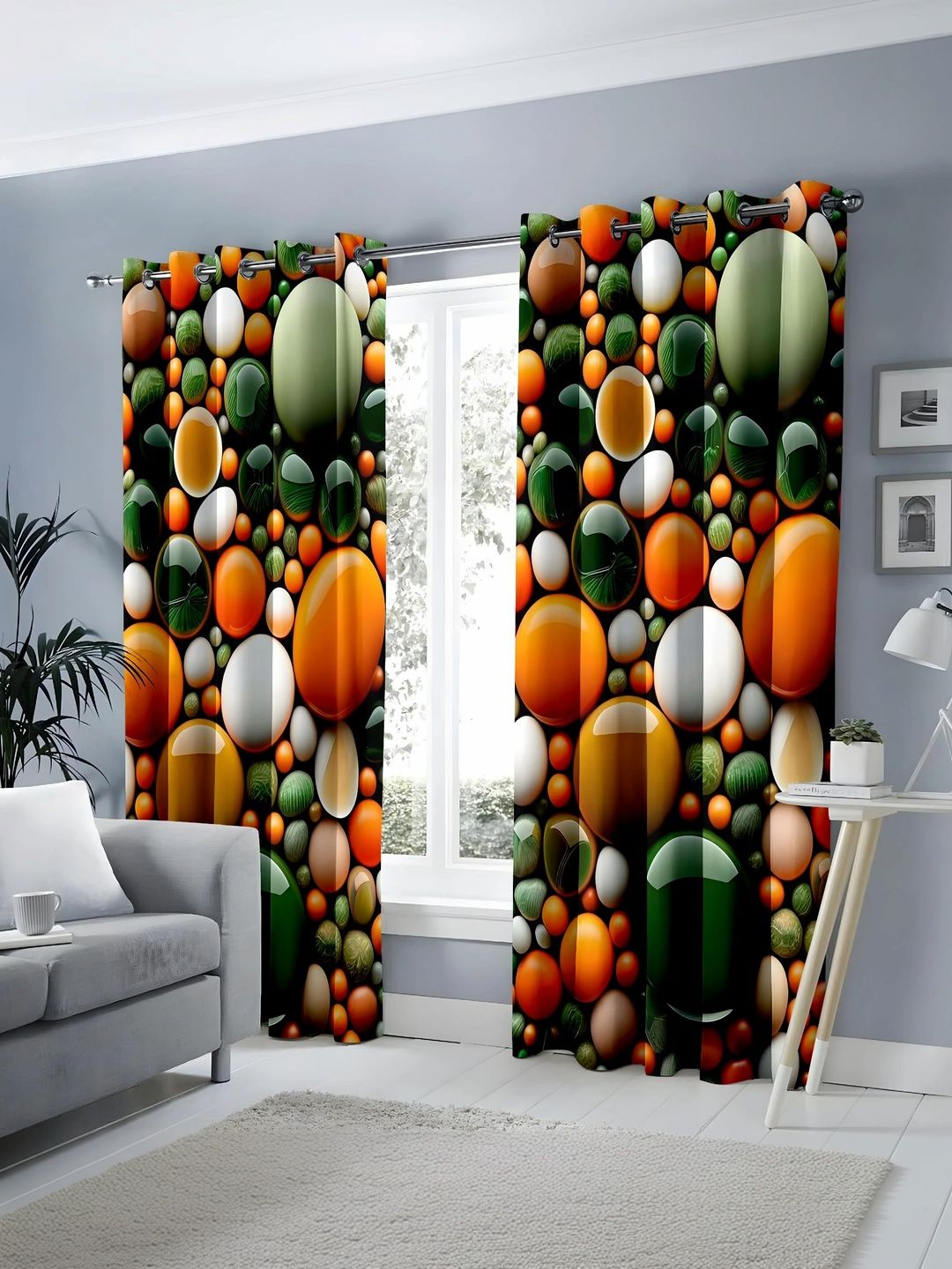 CURTAINRY Multicoloured Door Curtain-image-5