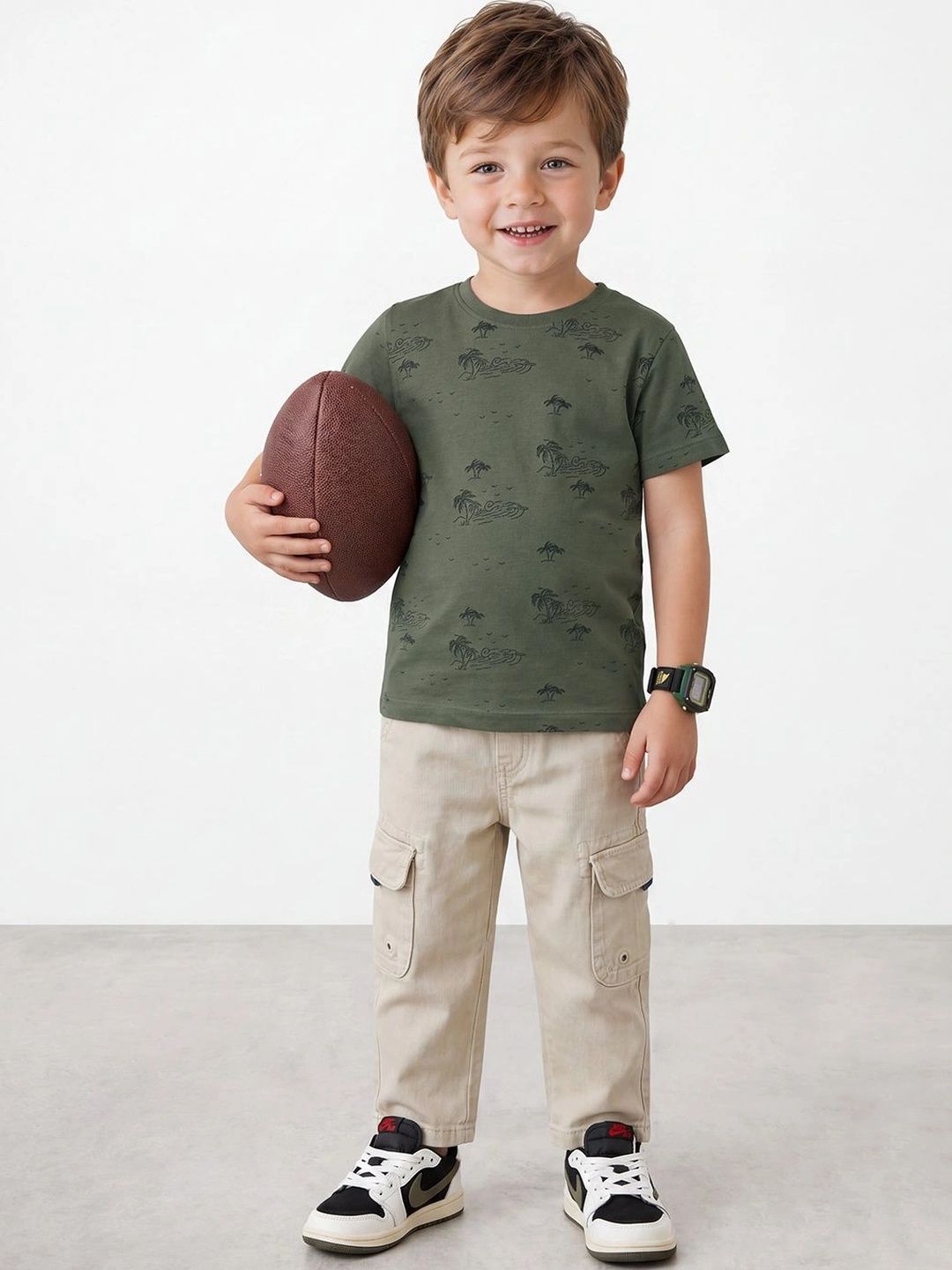 R&B Boys Printed Tropical Pure Cotton T-shirt-picture-38