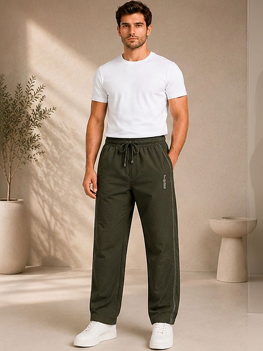 R.Code by The Roadster Life Co. Men Regular Fit Brand Logo Training Track Pants-picture-39