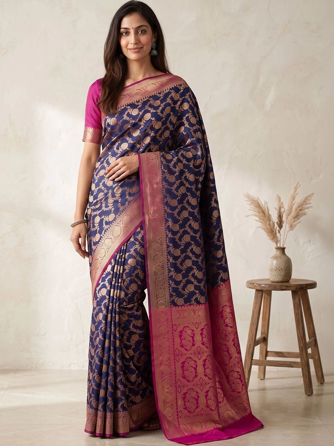 kasee Woven Design Zari Art Silk Designer Saree-image-38