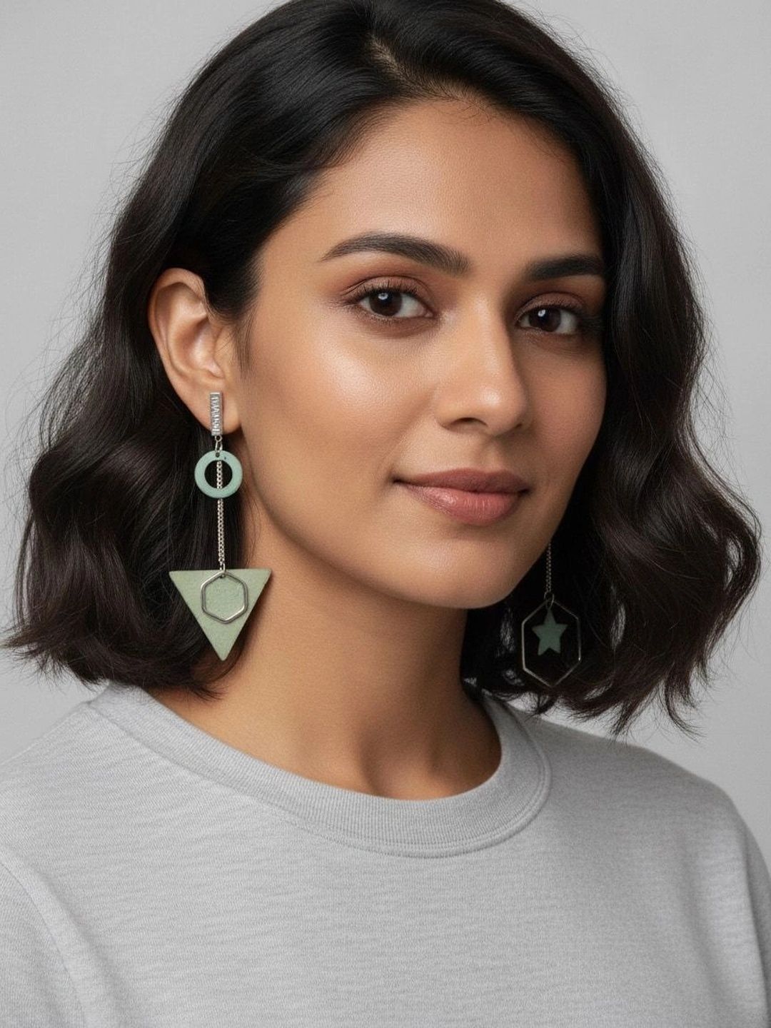 9ROCK Geometric Drop Earrings-picture-14