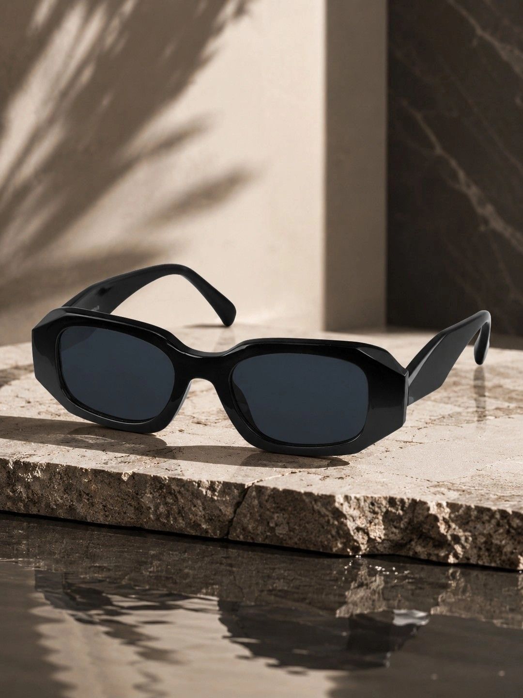 Moda Rapido Unisex Black Lens & Black Rectangle Sunglasses with-image-21