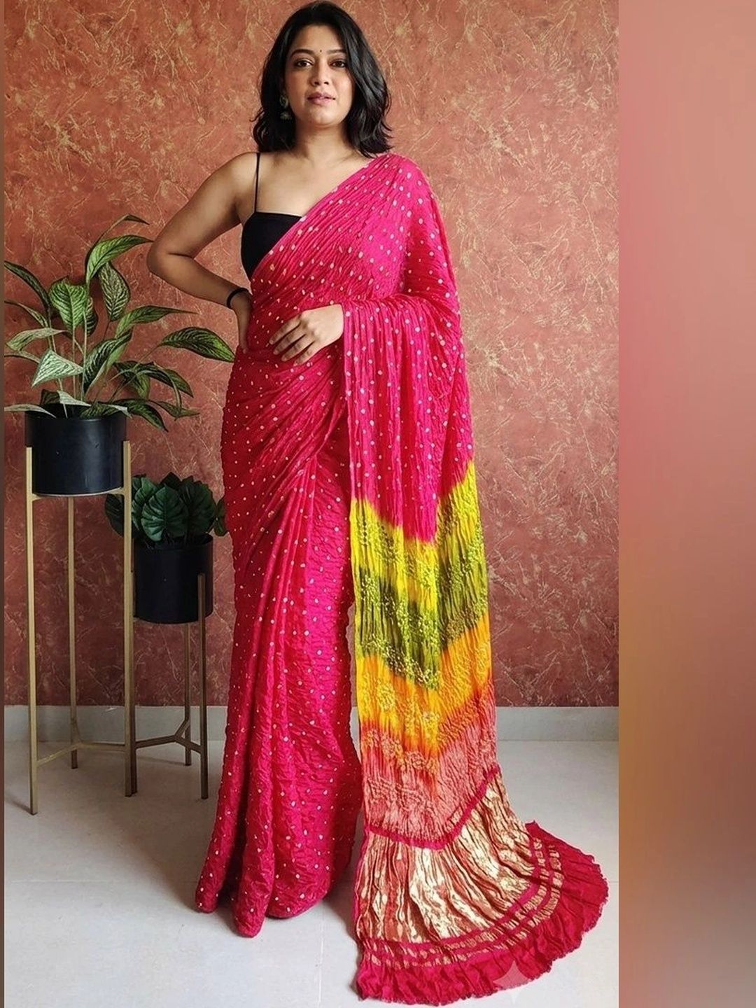 Moda Rapido Bandhani Zari Pure Silk Banarasi Saree-picture-26