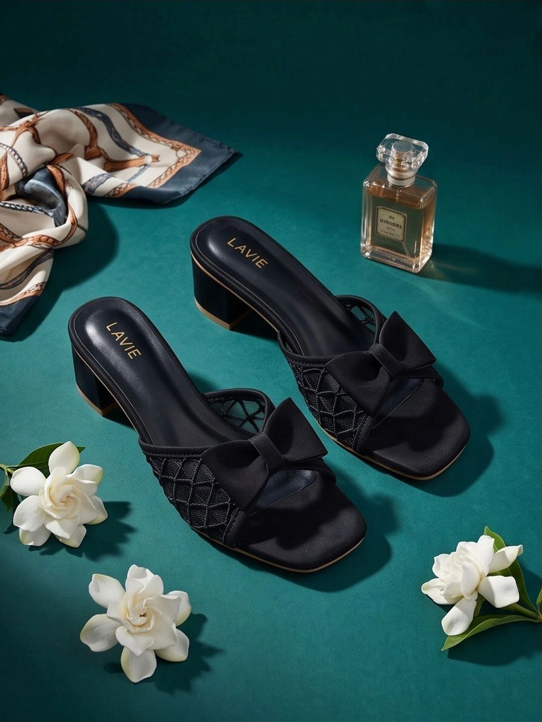 Lavie Party Block Mules with Bows-picture-53