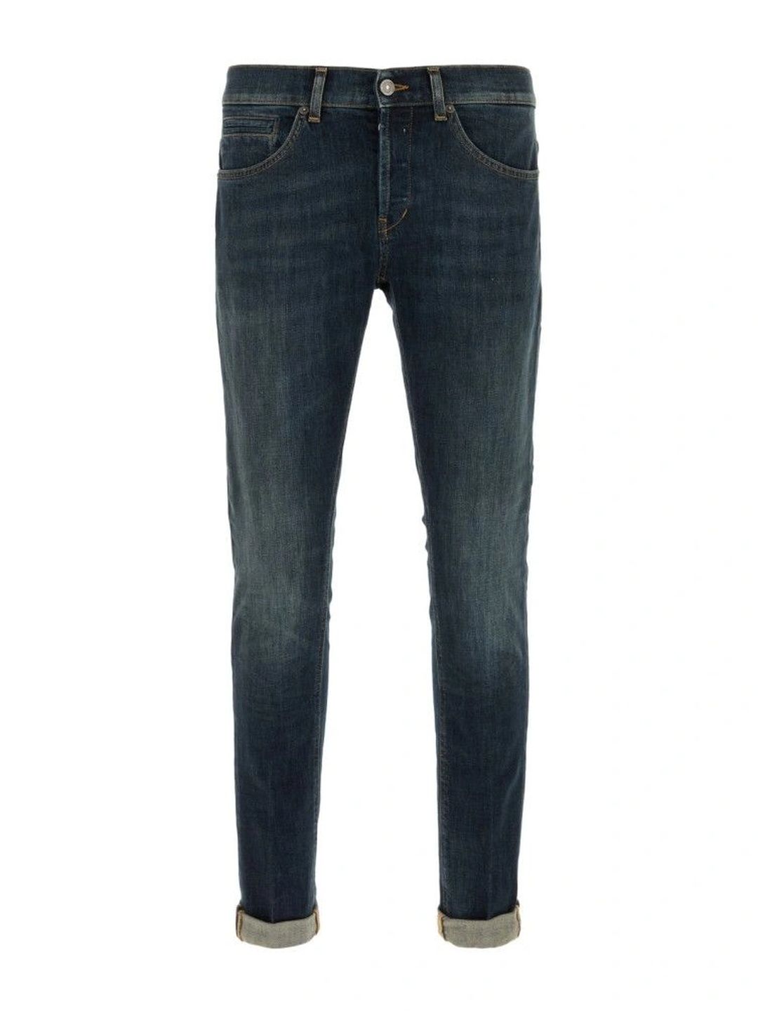 Dondup Men Slim Fit Mid-Rise Low Distress Cuffed Hem Jeans-picture-11