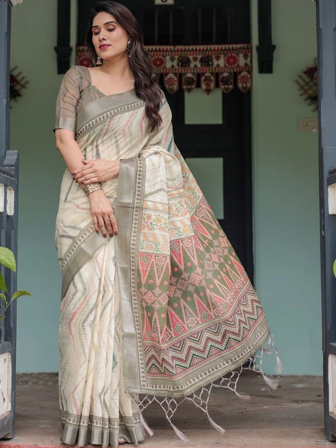 Moda Rapido Linen Blend Bhagalpuri Saree-picture-51