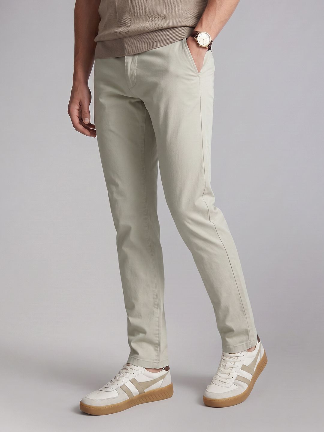 Allen Solly Men Slim Fit Chinos Trousers-picture-26