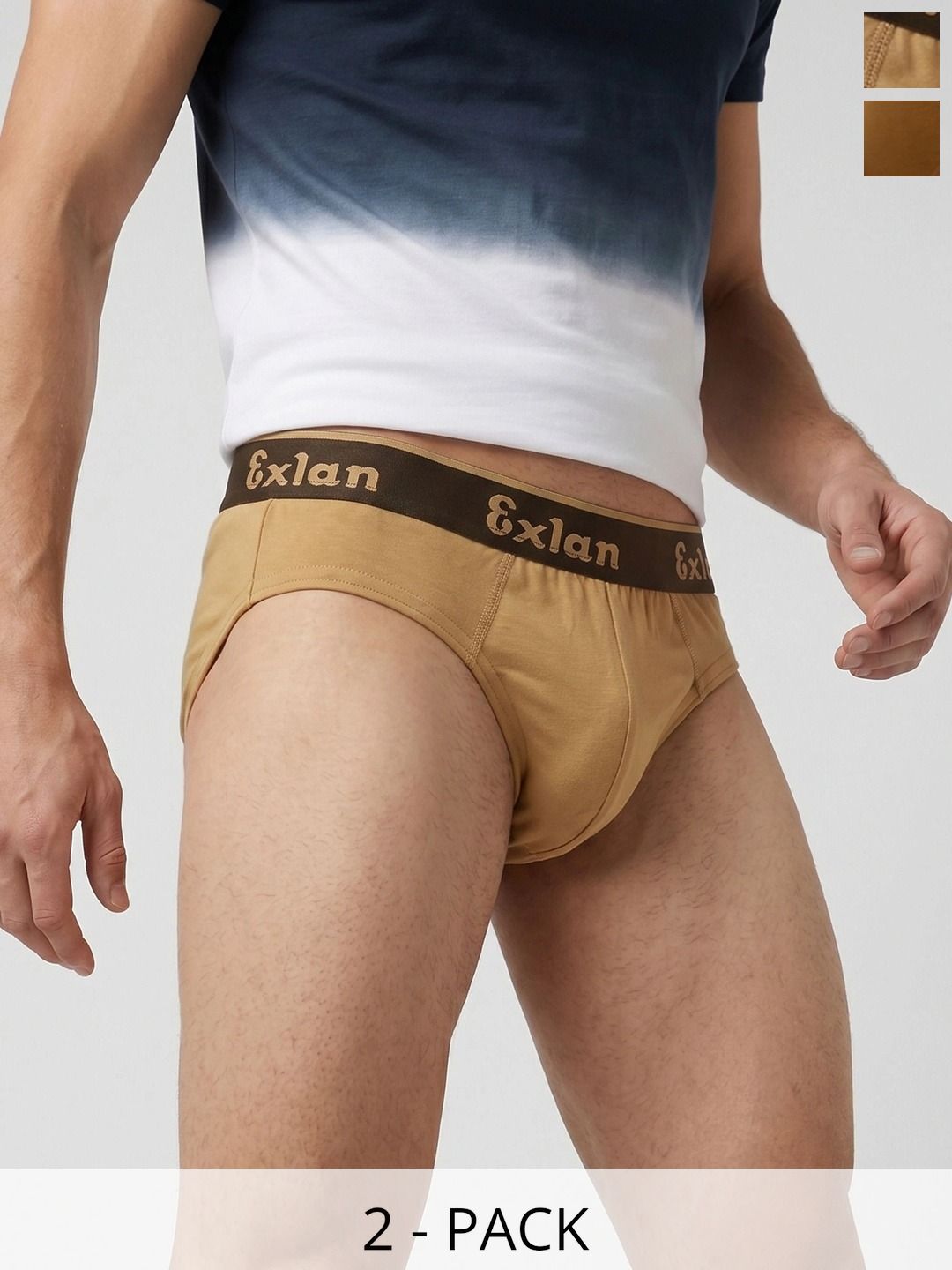 Exlan Men Pack of 2 Anti Bacterial Cotton Bikini-picture-38