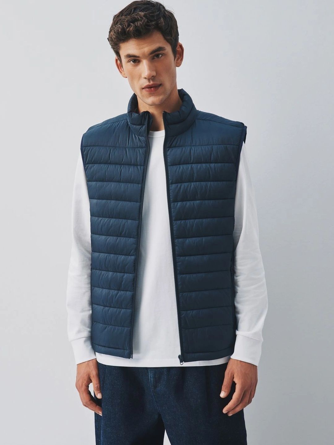 NEXT Stand Collar Lightweight Gilet Jacket-picture-26