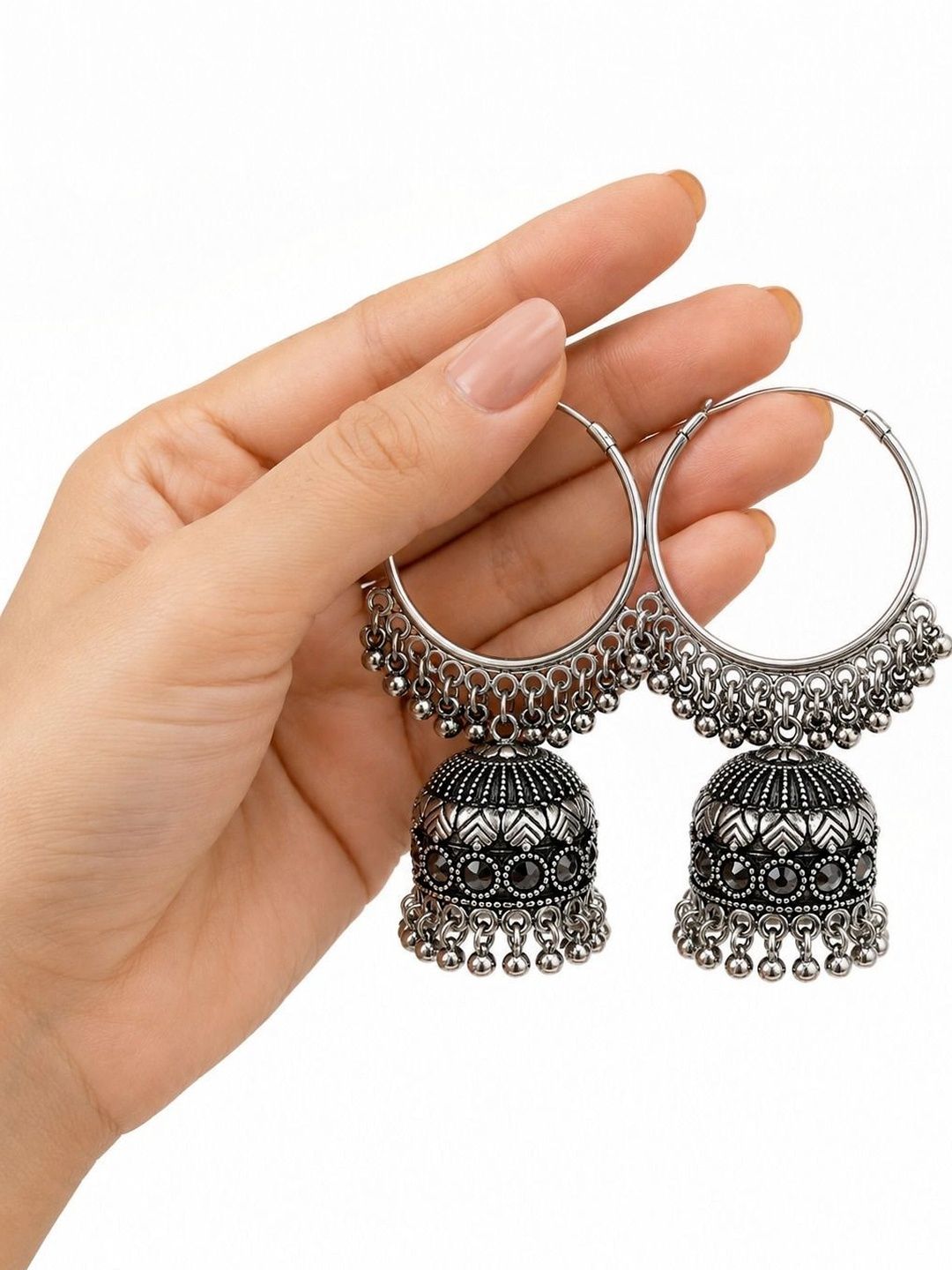 Elvixaa Circular Jhumkas Earrings-picture-43