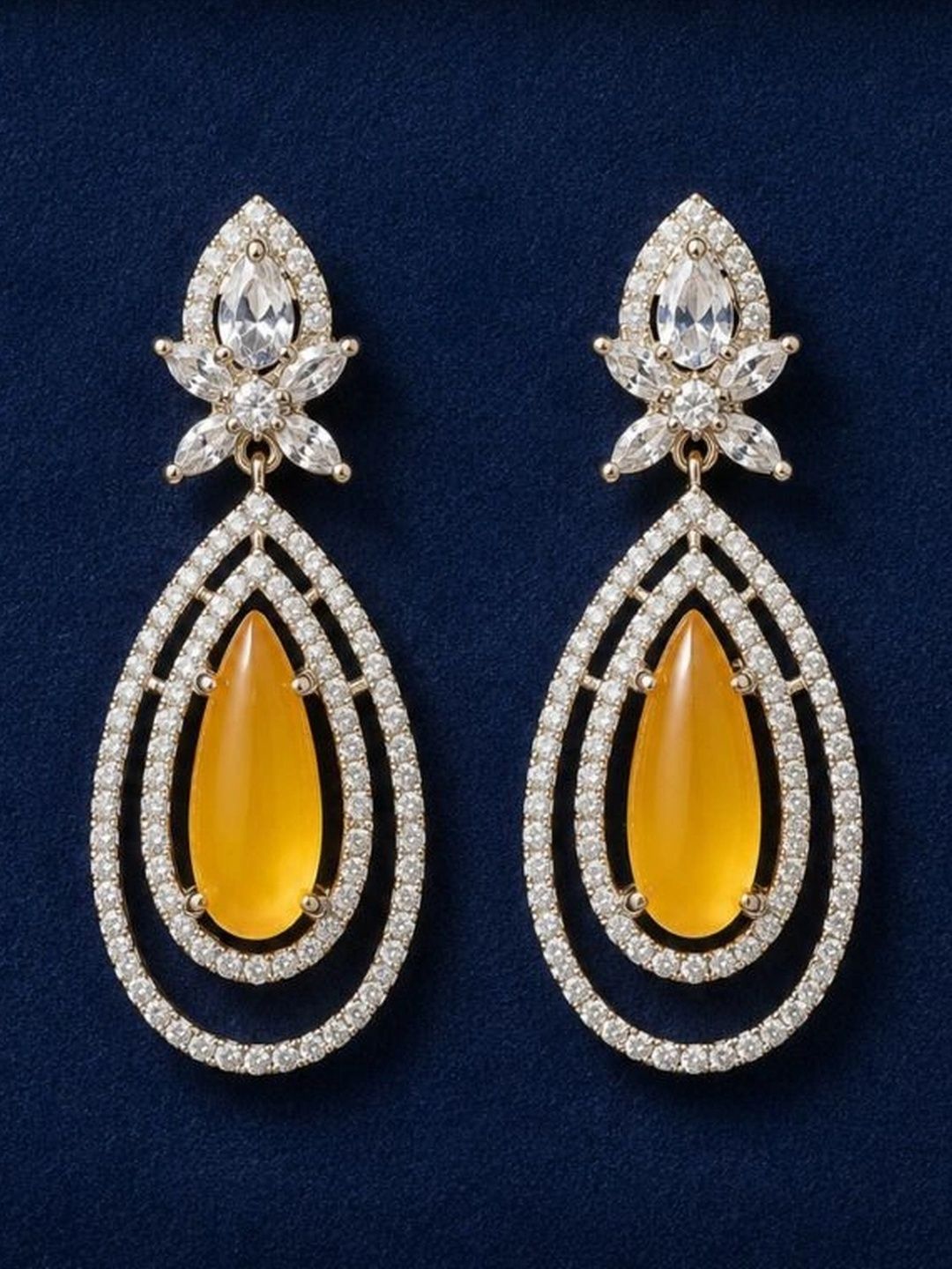 Elvixaa Teardrop Shaped Drop Earrings-image-40