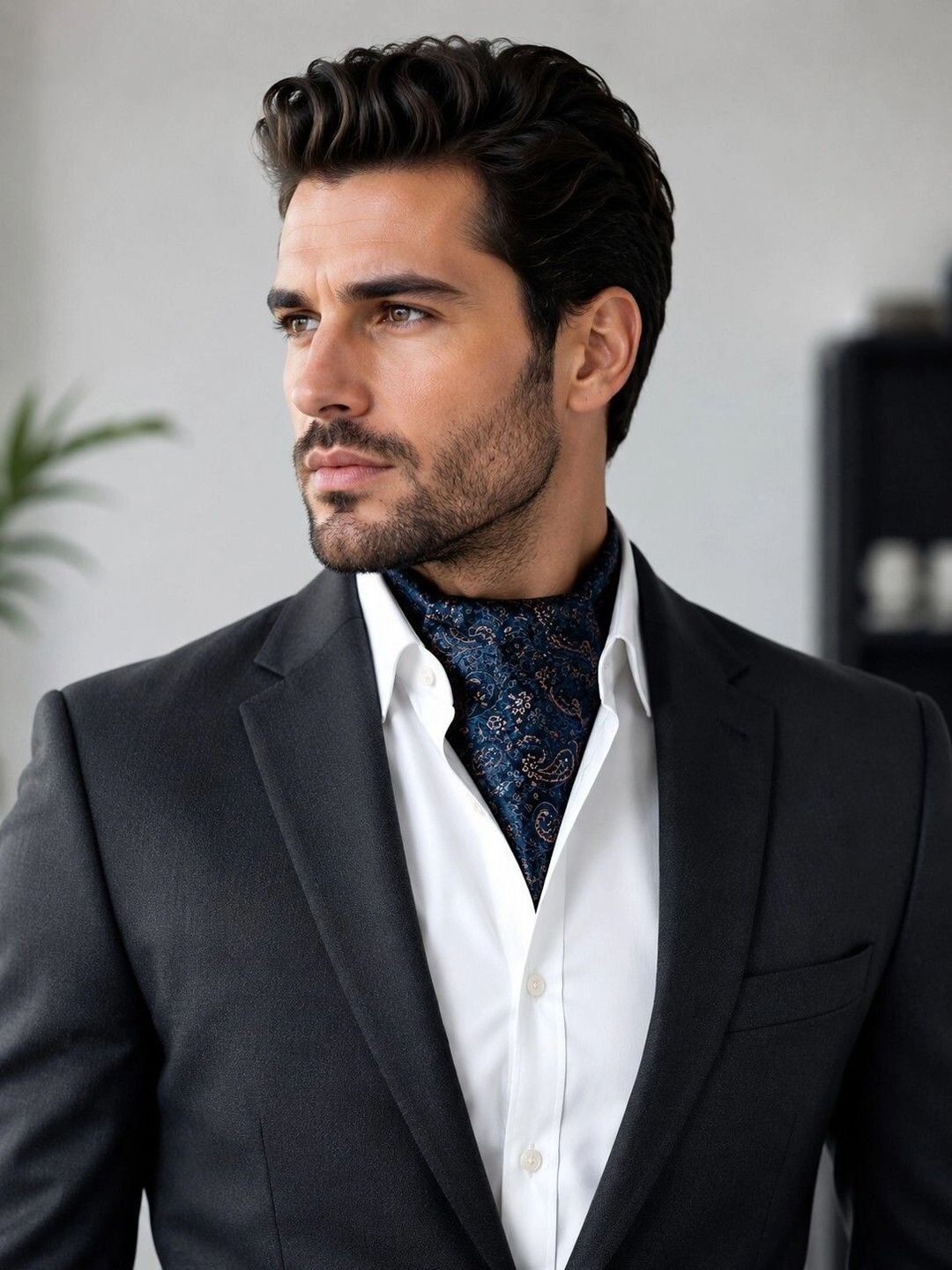 AACHINO Men Printed Ascot Tie-picture-47