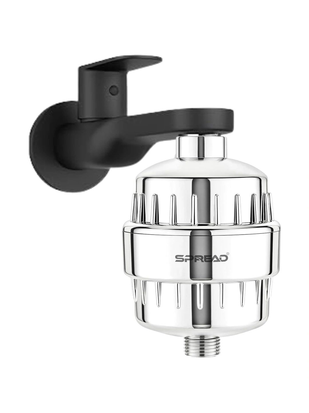 Spread Silver-Toned & Black Solid PVC Shower Holder-picture-11