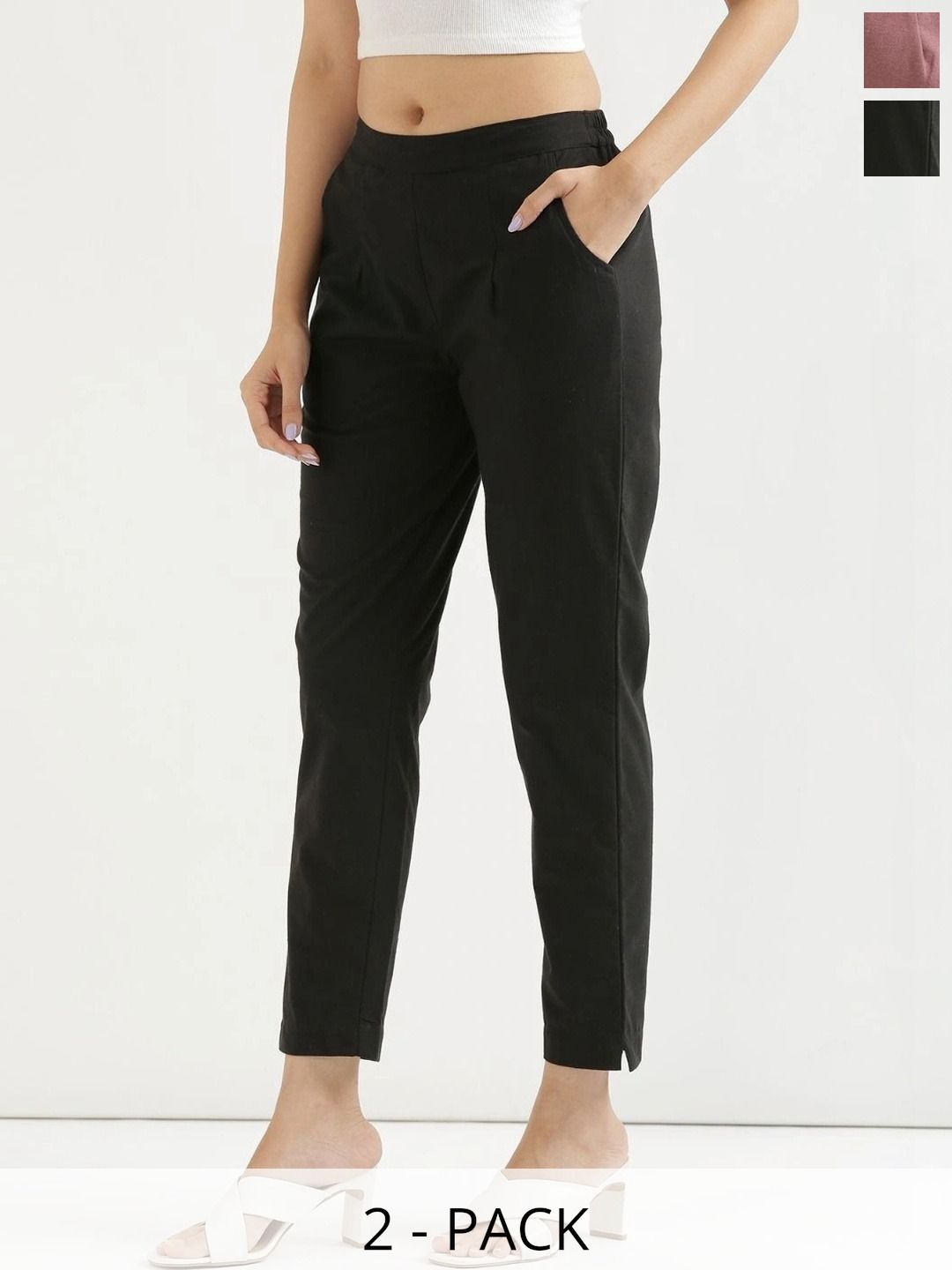 SAADAA Women Classic Trousers-image-26