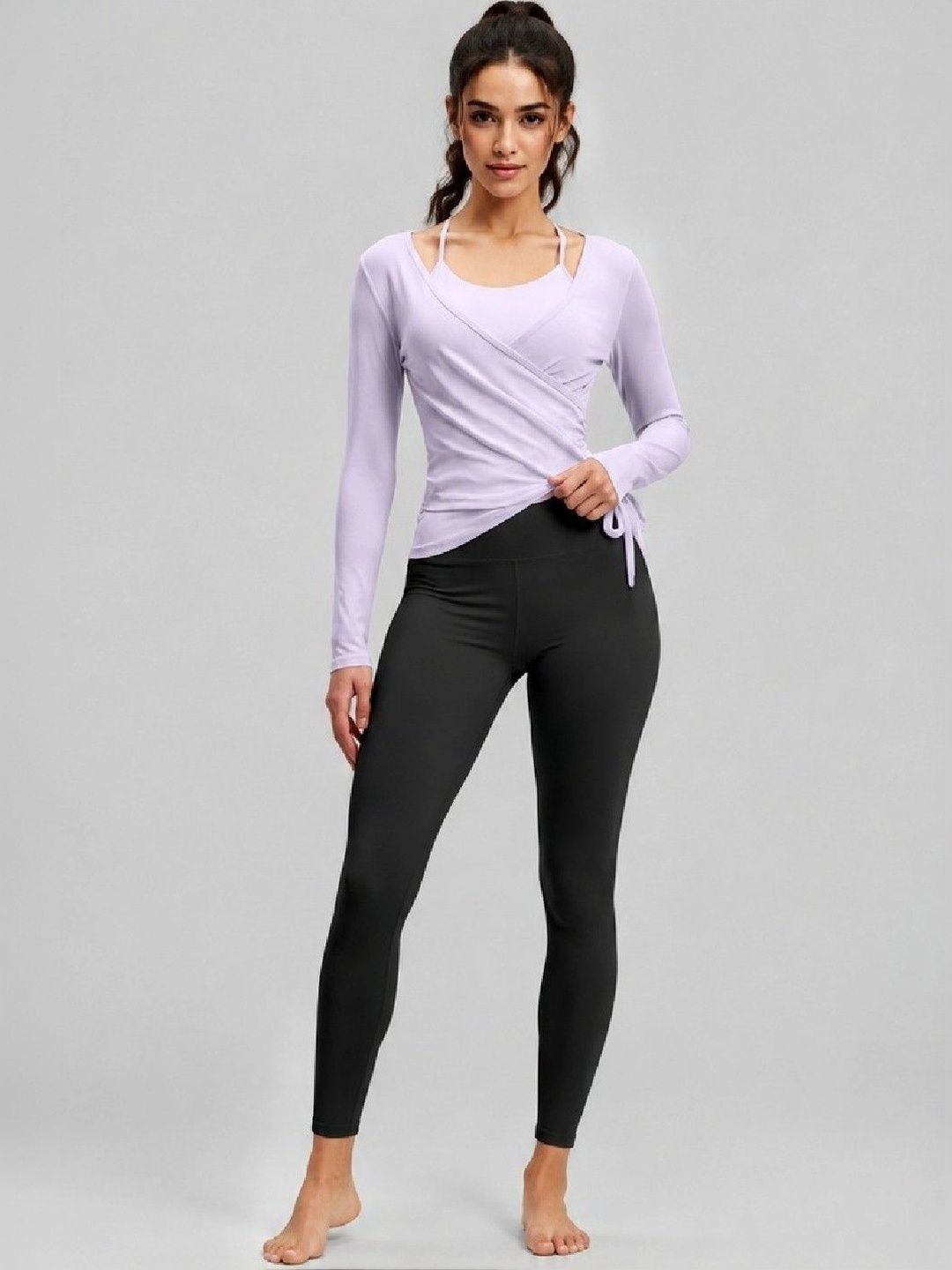 ENRIZZ Pastels Solid Top with Leggings-picture-53