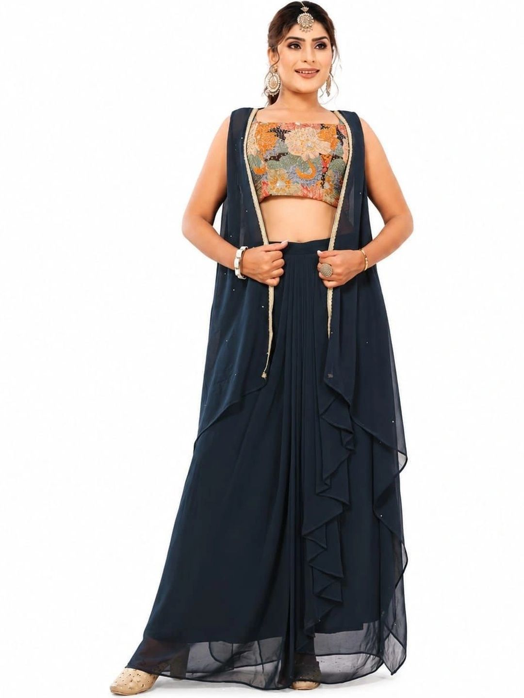 AEOY OFFICIAL Printed Ready to Wear Lehenga &-picture-10