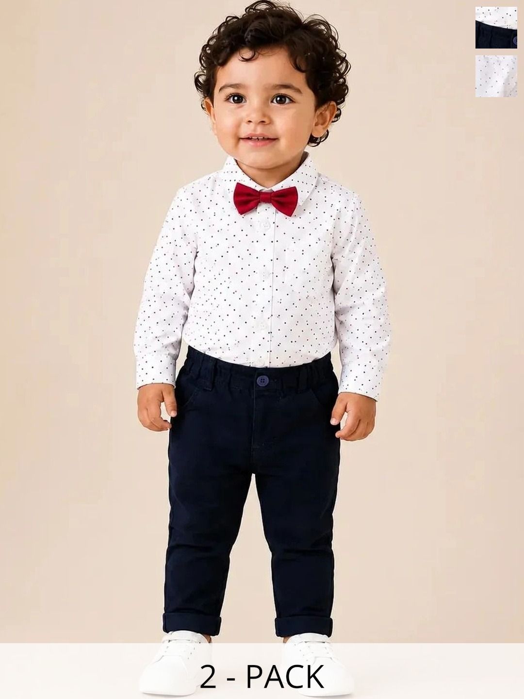 Bloomup Boys Printed Shirt with Trousers-picture-10