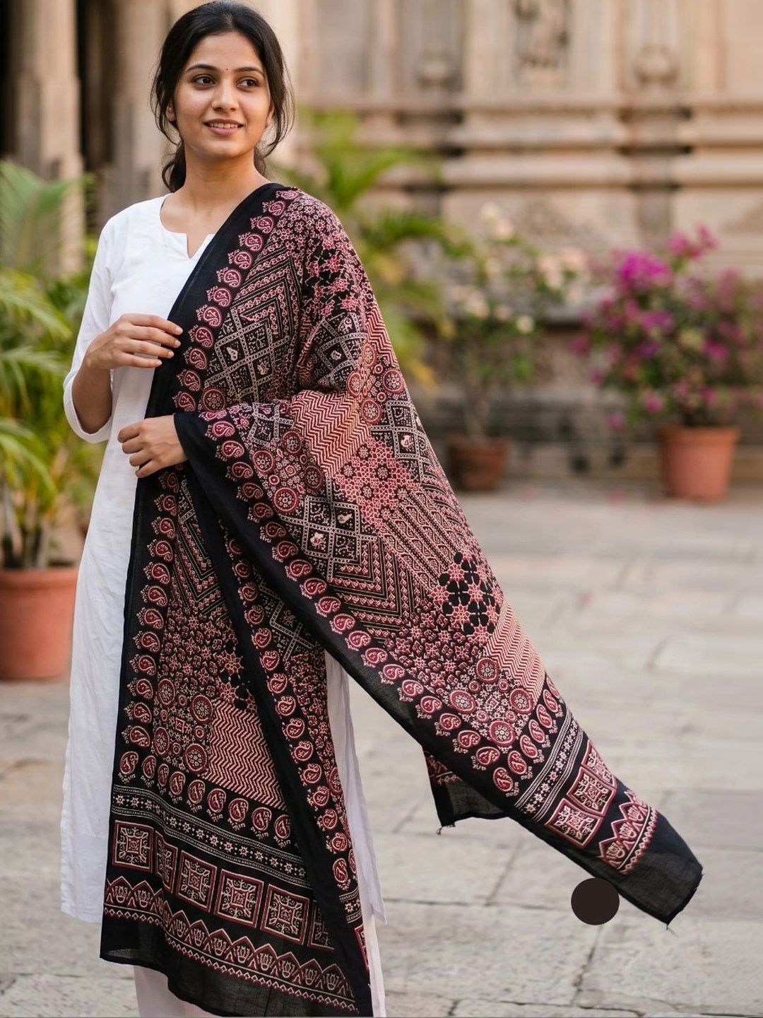 TAMNNA DUPATTA HUB Ethnic Motifs Printed Block Print Dupatta-picture-43