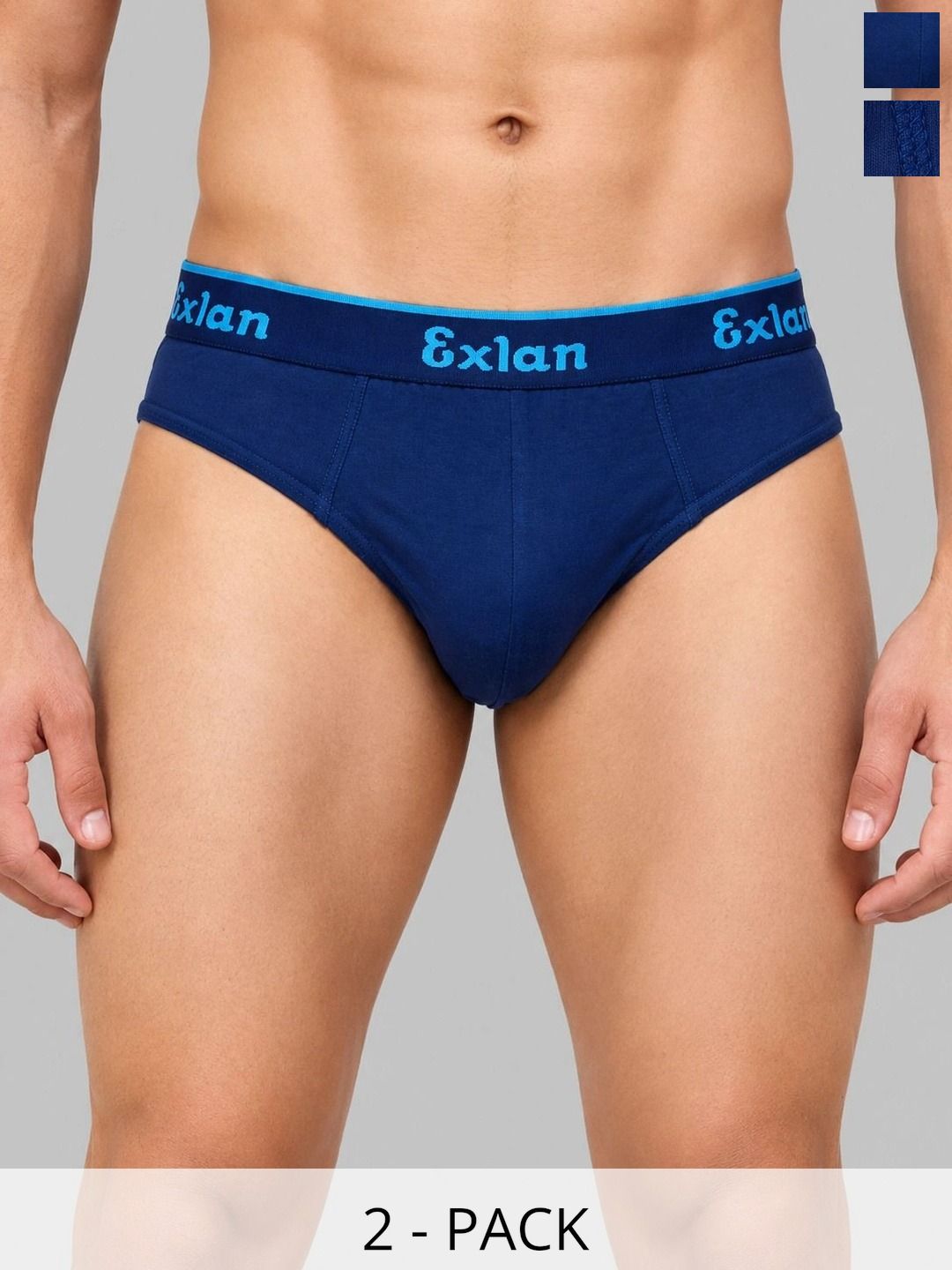 Exlan Men Pack of 2 Printed Anti Bacterial Cotton Bikini-image-38