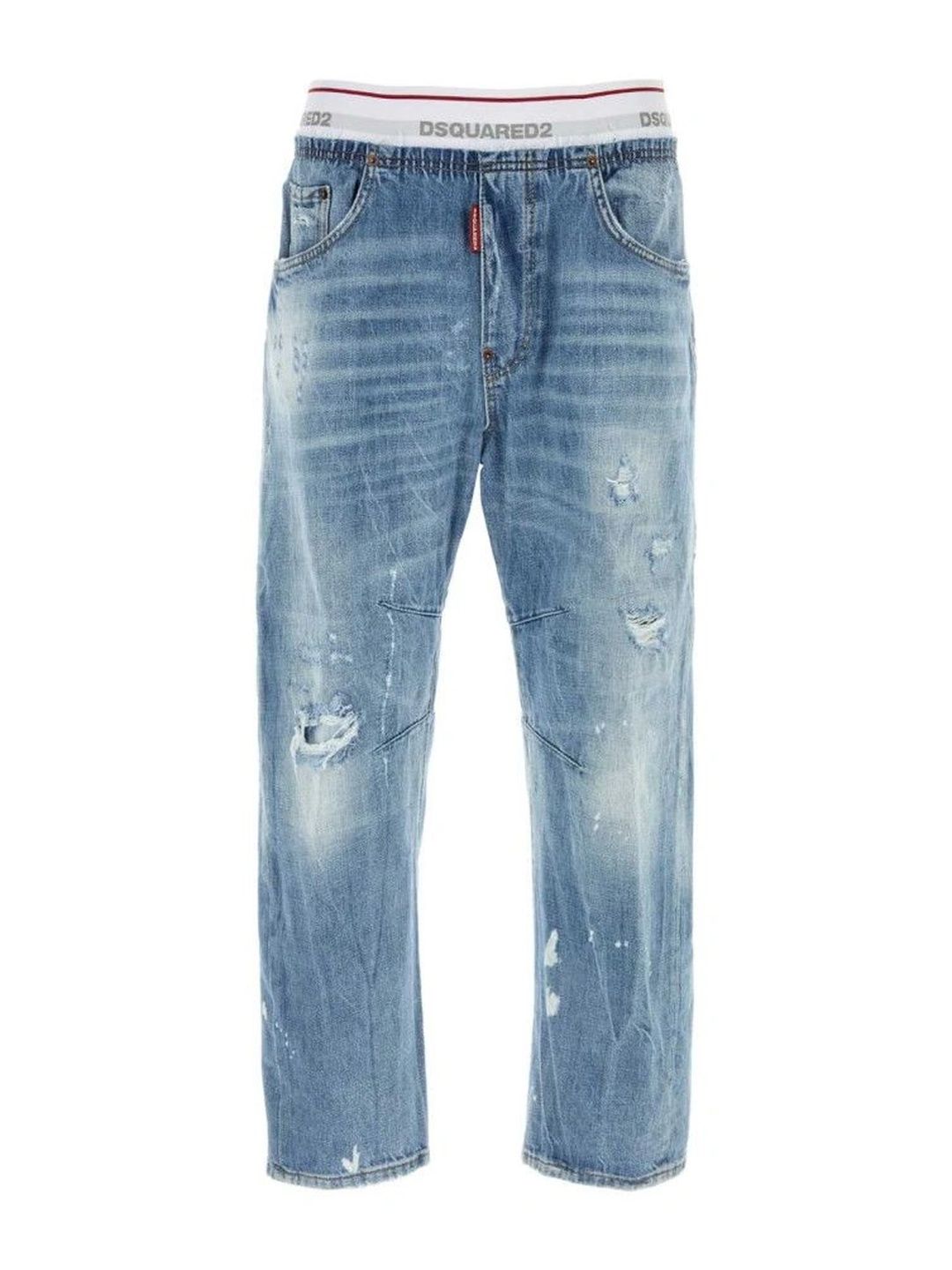 Dsquared2 Men Regular Fit Mid-Rise Highly Distressed Jeans-picture-10