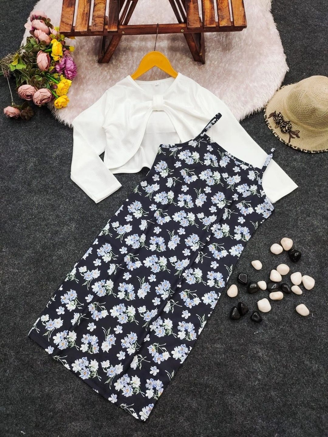Miss & Chief Floral Print Applique A-Line Dress-image-40