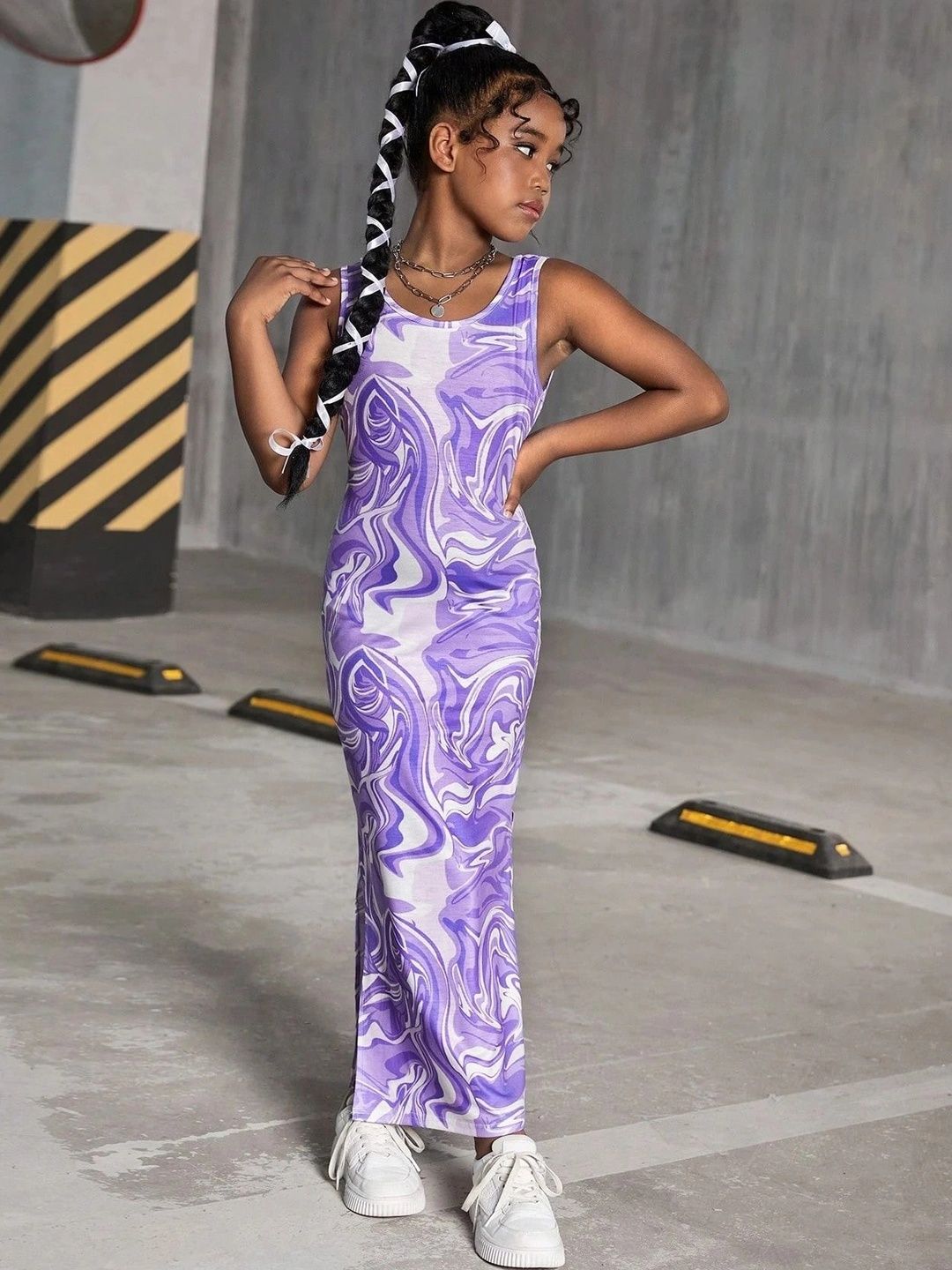 Miss & Chief Print Bodycon Maxi Dress-image-27